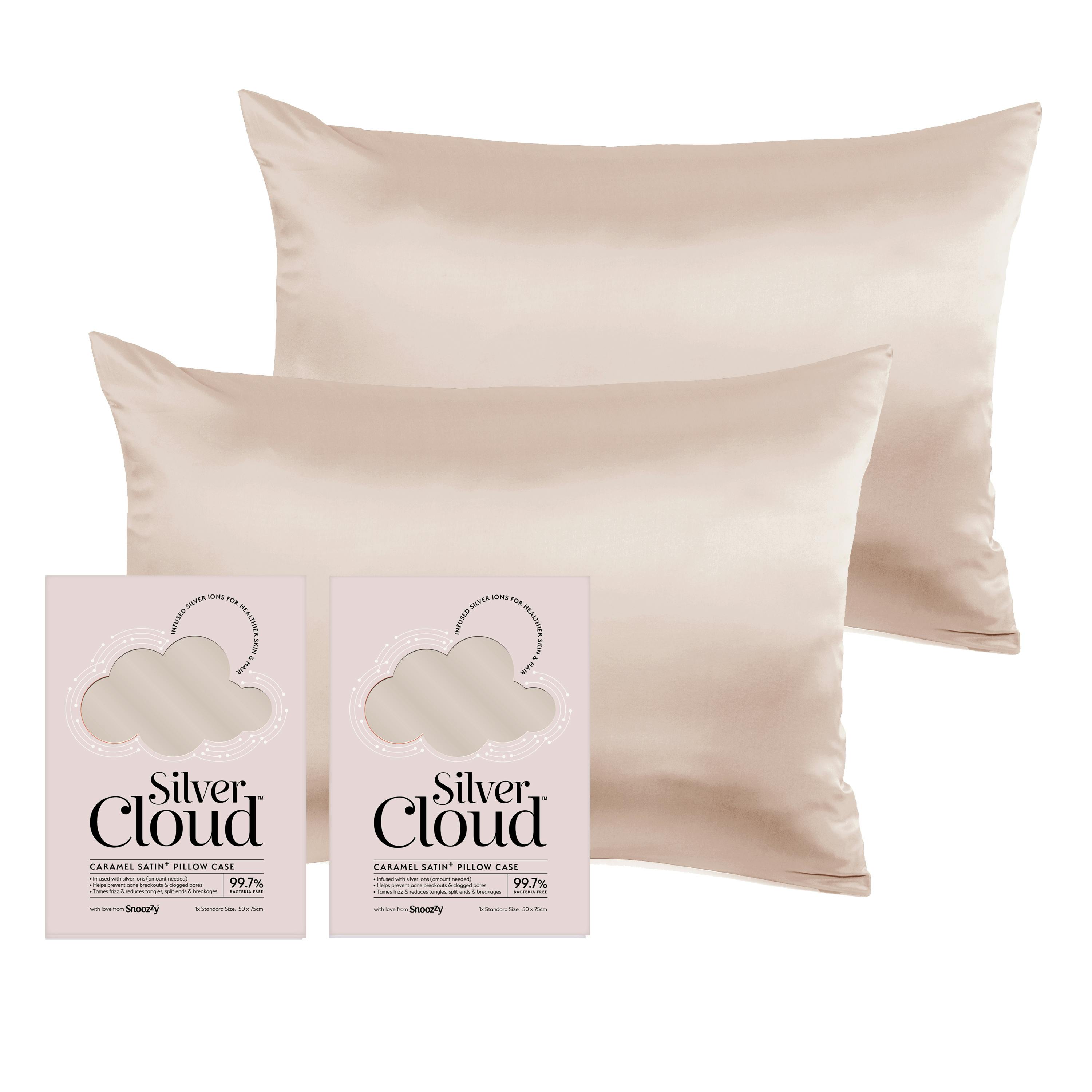 Silver Cloud Beauty Cloud Caramel Satin Pillowcase Twinpack
