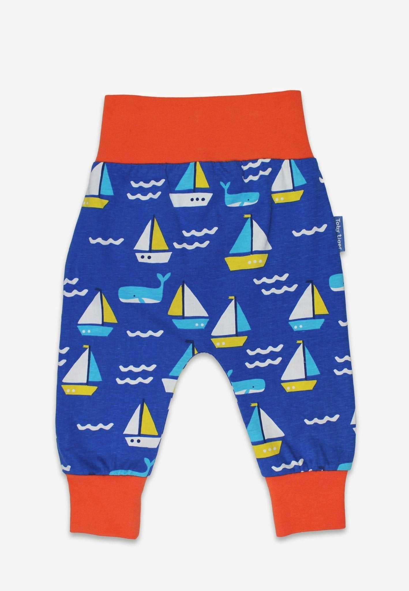Toby Tiger Blue Organic St Ives Print Yoga Pants - 18-24M / 92Cm