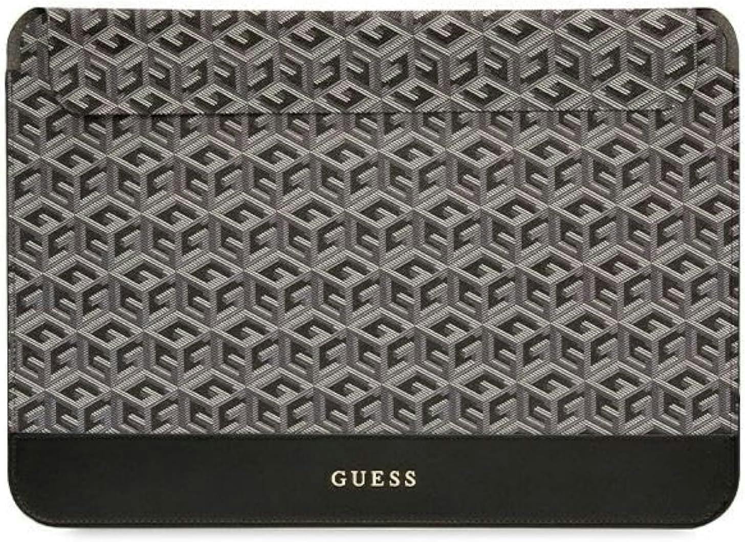 Guess Black Gcube Stripes Laptop Sleeve For 14" Macbook - Gucs14hgcfsek
