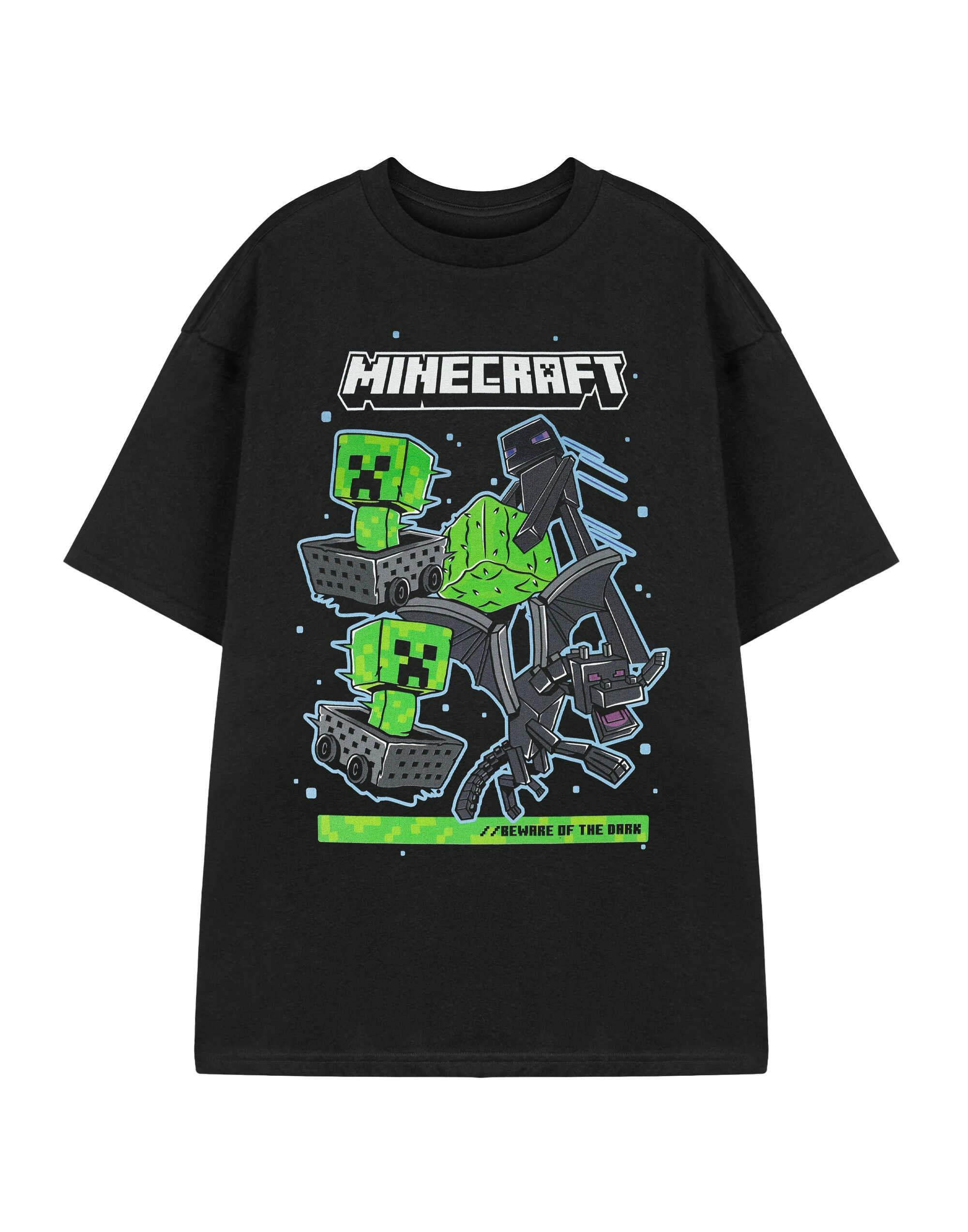 Vanilla Underground Men's Black/Dark Minecraft Beware Of The Short Sleeved T-Shirt - XX-Large