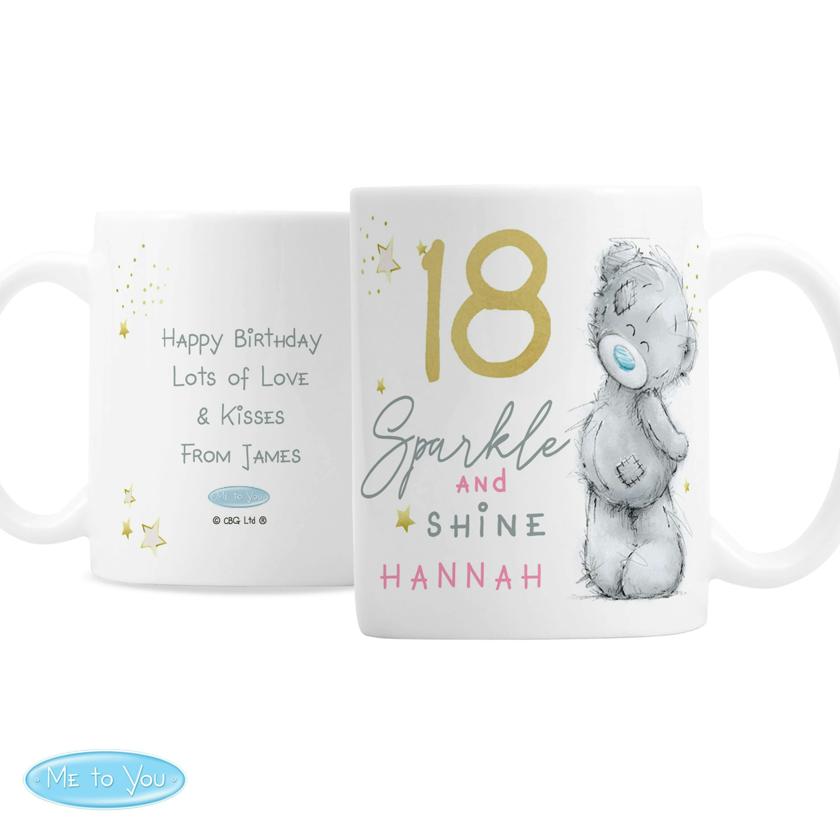 Rackhams Personalised Me To You Sparkle & Shine Birthday Mug