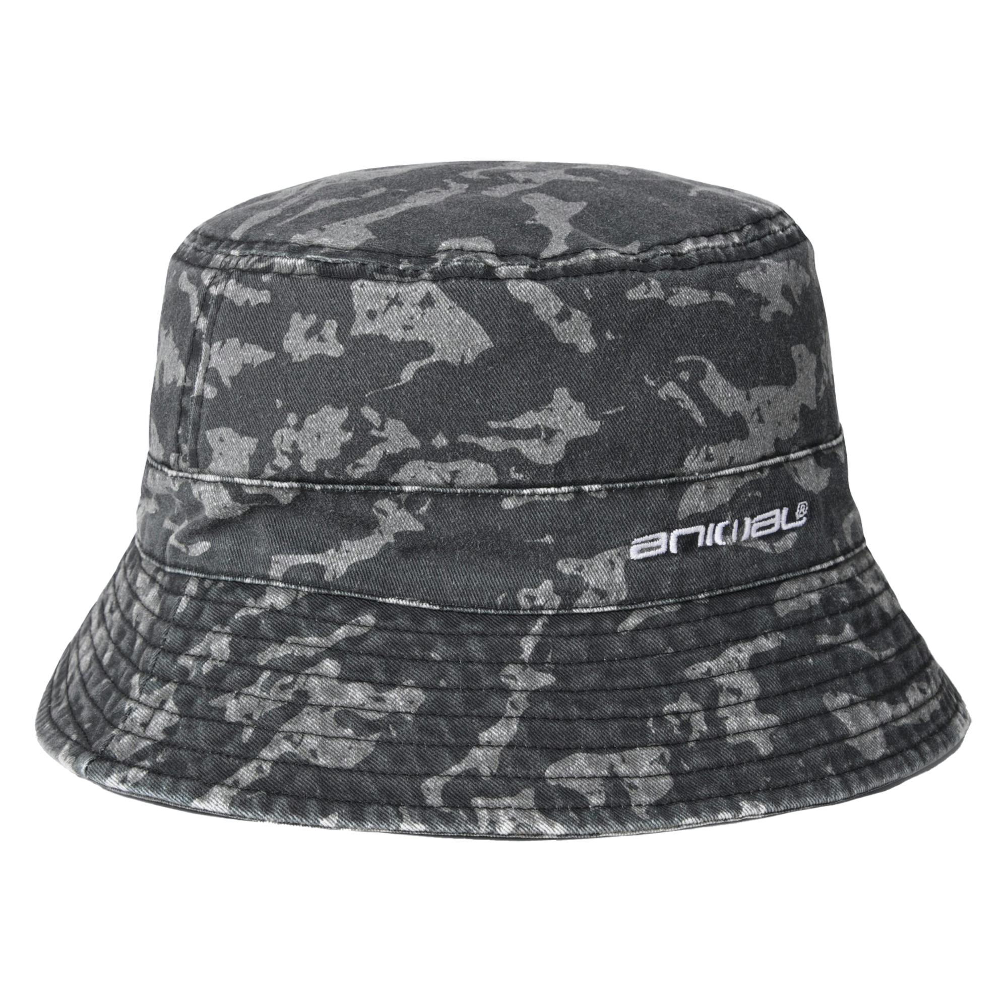 Animal Black Miles Camo Bucket Hat - One Size - 100% Organic Cotton