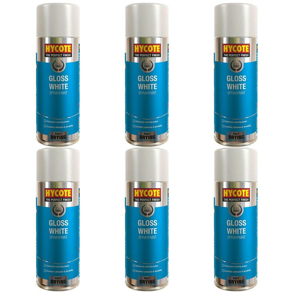 Hycote White 3X Gloss Spray Paint 400Ml - Image 10