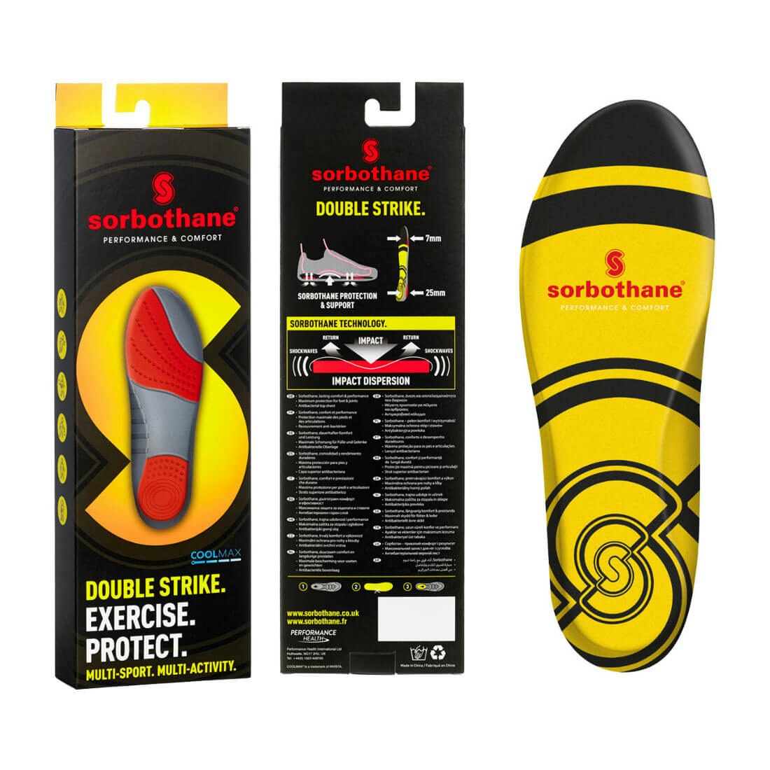 Rackhams Double Strike Insoles - 11-12.5 Uk