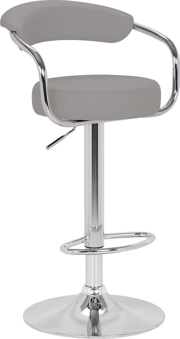 Lamboro Grey Zenith Kitchen Bar Stool, Height Adjustable Swivel Gas Lift, Home Bar & Breakfast Barstool, Slate