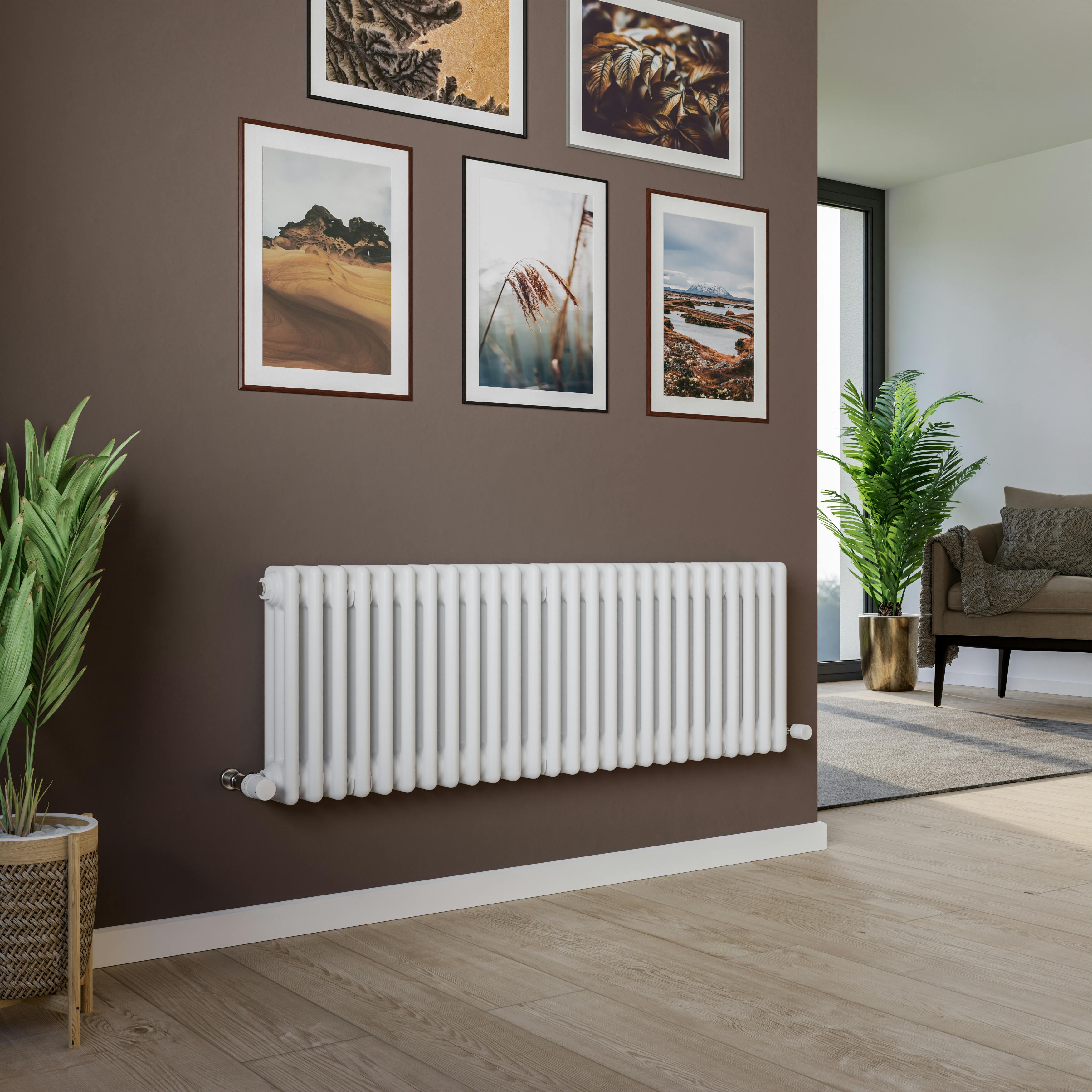 Agadon White Kylo 3 Column Traditional Radiator - 400 X 1190