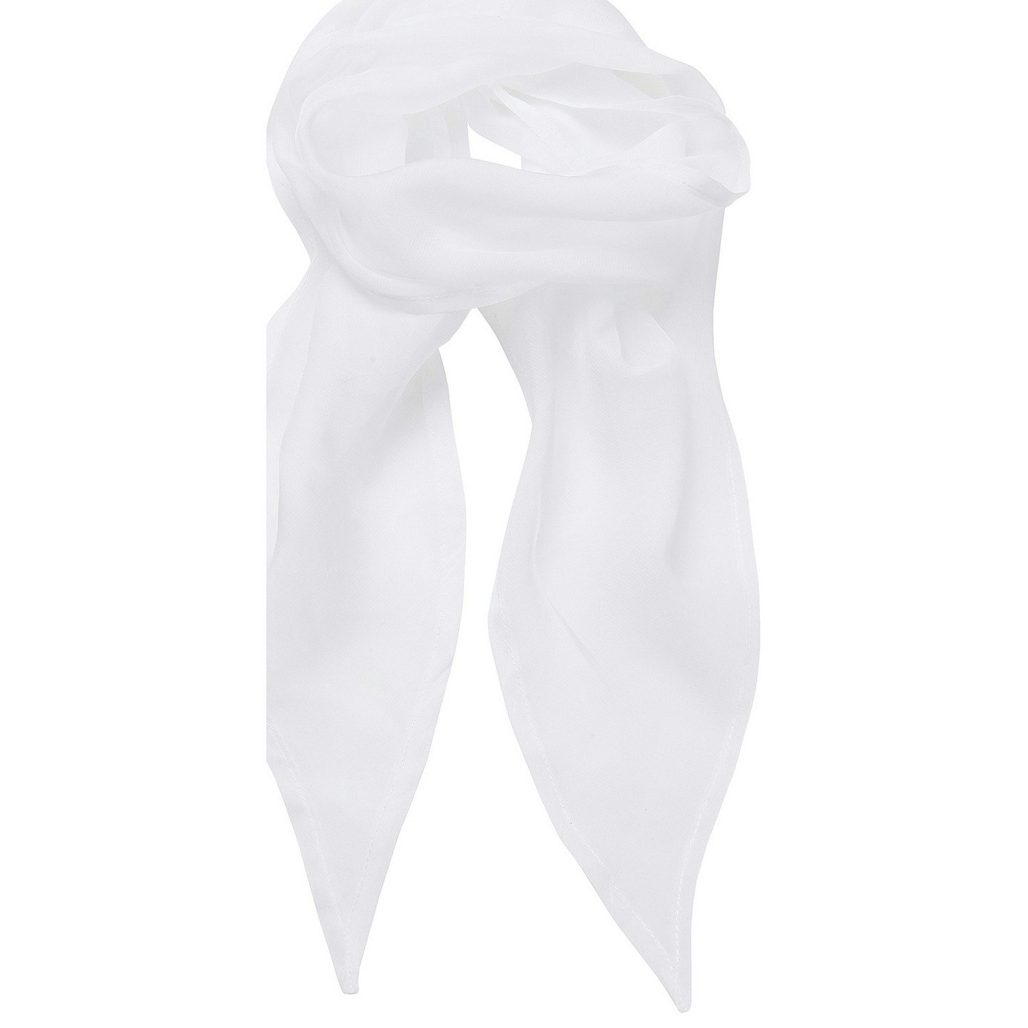 Premier Unisex Adult Colours Chiffon Scarf (White) - One Size - Image 3