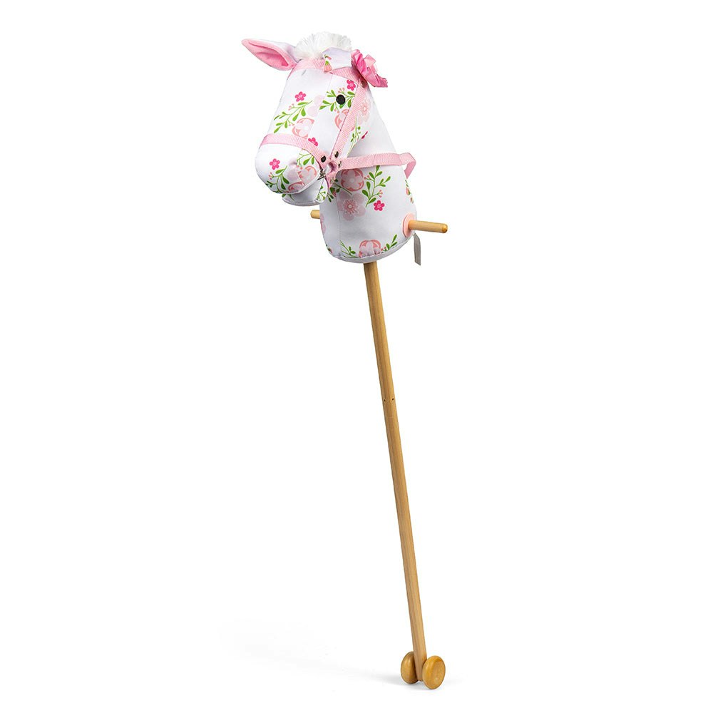 Bigjigs Toys Wooden Floral Hobby Horse - Easy Grip Handles