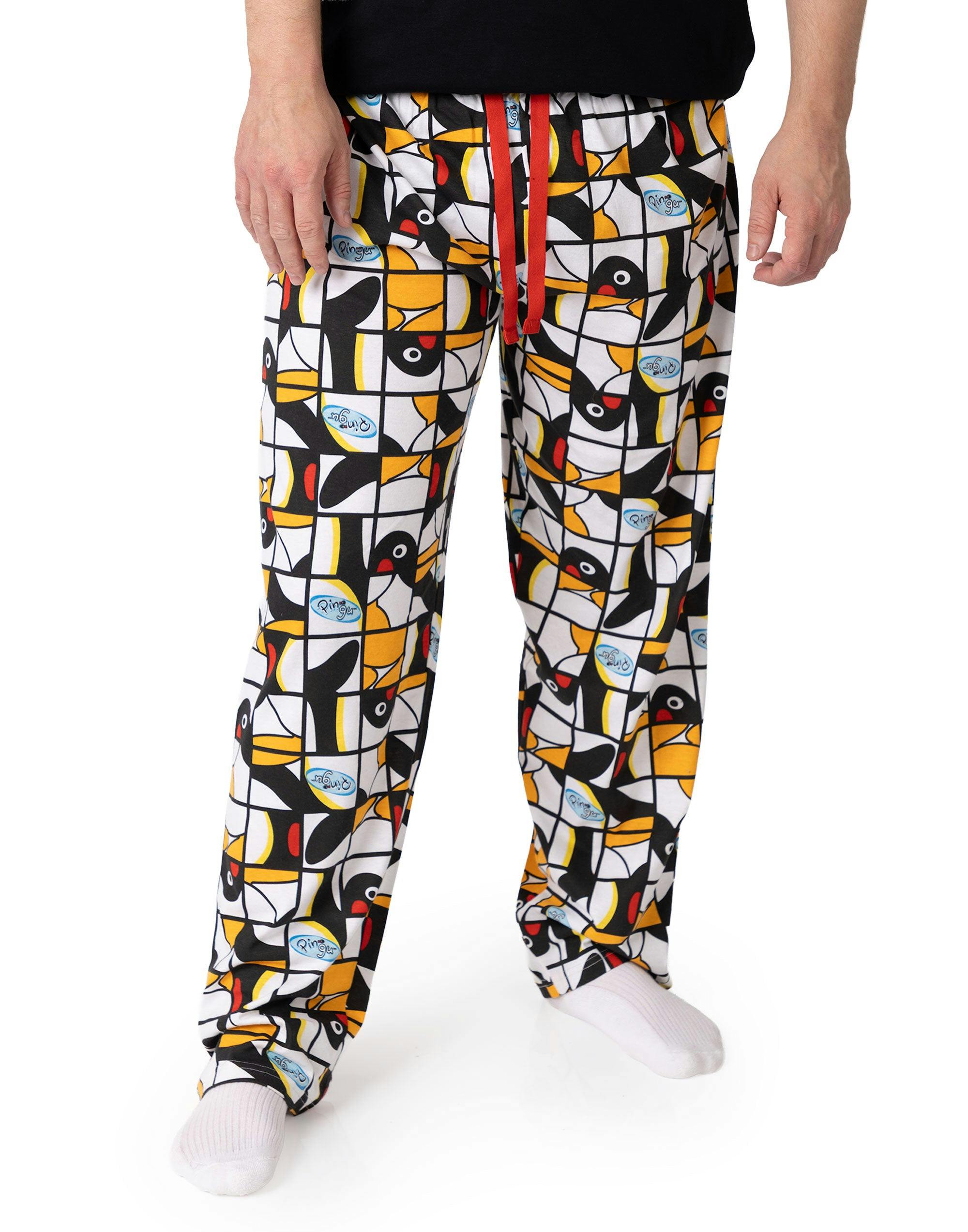 Vanilla Underground Men's Pingu Multicoloured Character Lounge Pants - Large