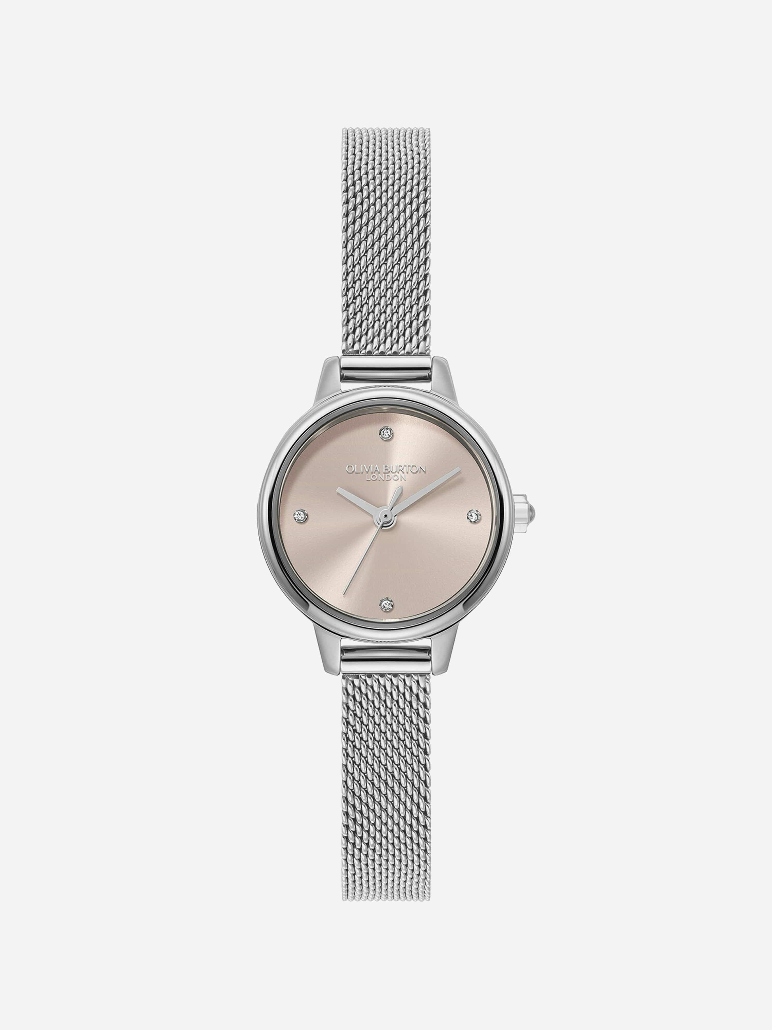 Olivia Burton Girls Silver Mini Classic Stainless Steel Mesh Bracelet Watch In (23Mm)