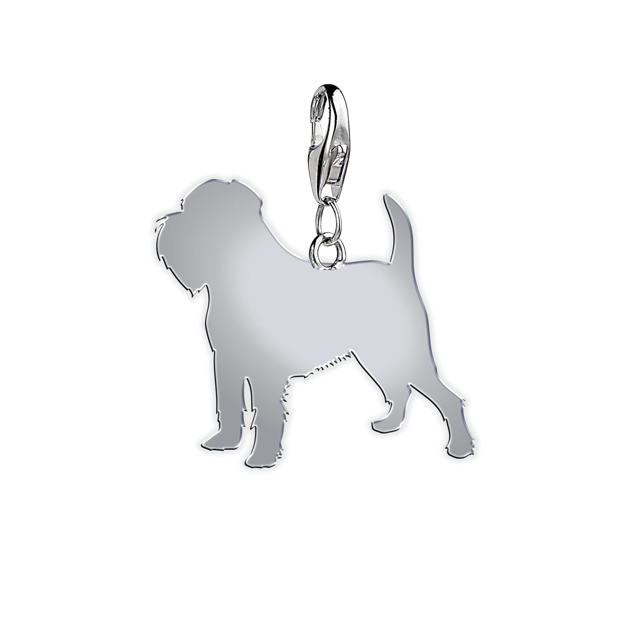 Mylee London Silver Griffon Bruxellois Silhouette Charm - Yes - Clip On Charm