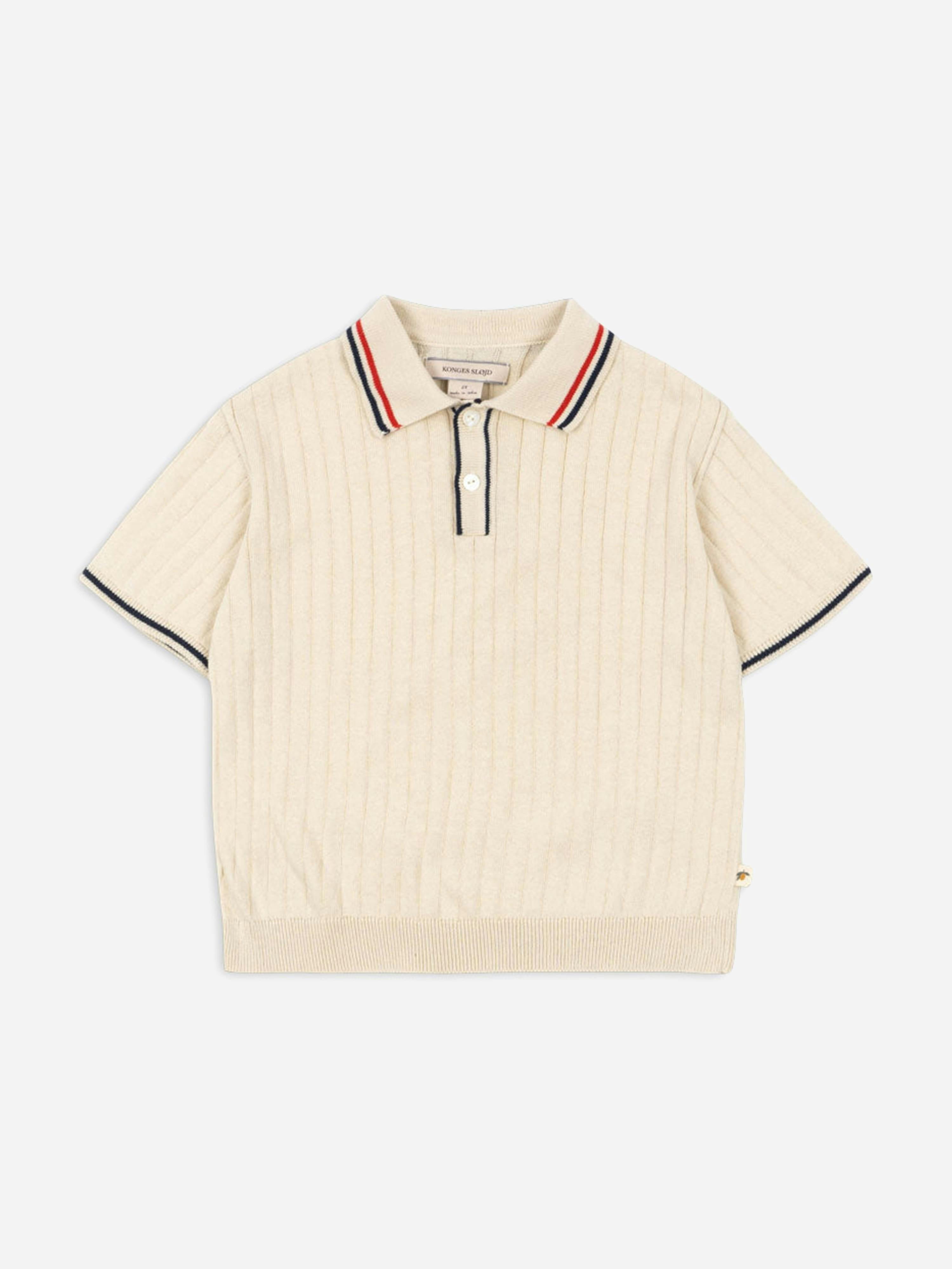 Konges Slojd Boys Ivory Konges Sløjd Mio Knit Polo Shirt In - 5 - 6 Years