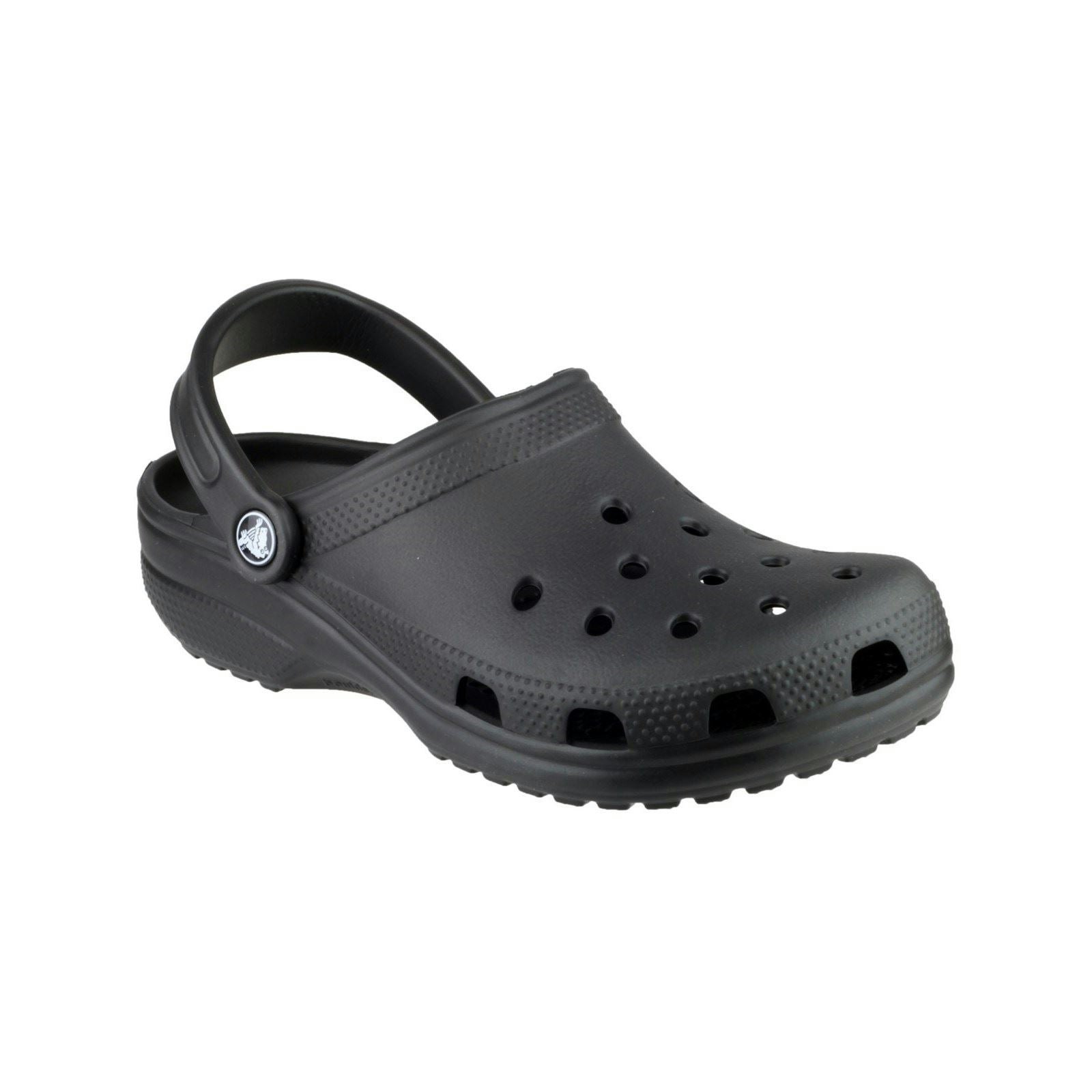 Crocs Unisex Black Classic Clogs - M 9 Uk / W 10 Uk