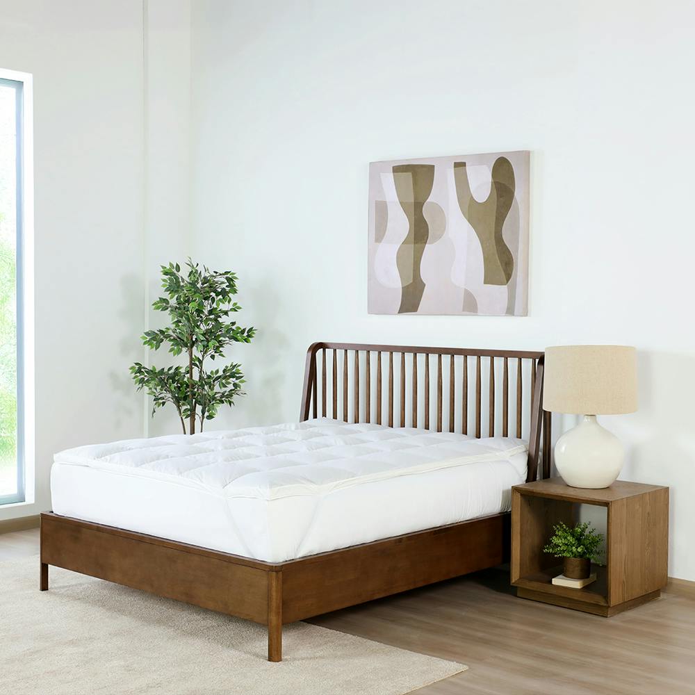 Martex White Naturals Duck Feather Mattress Topper - Cotton - Single