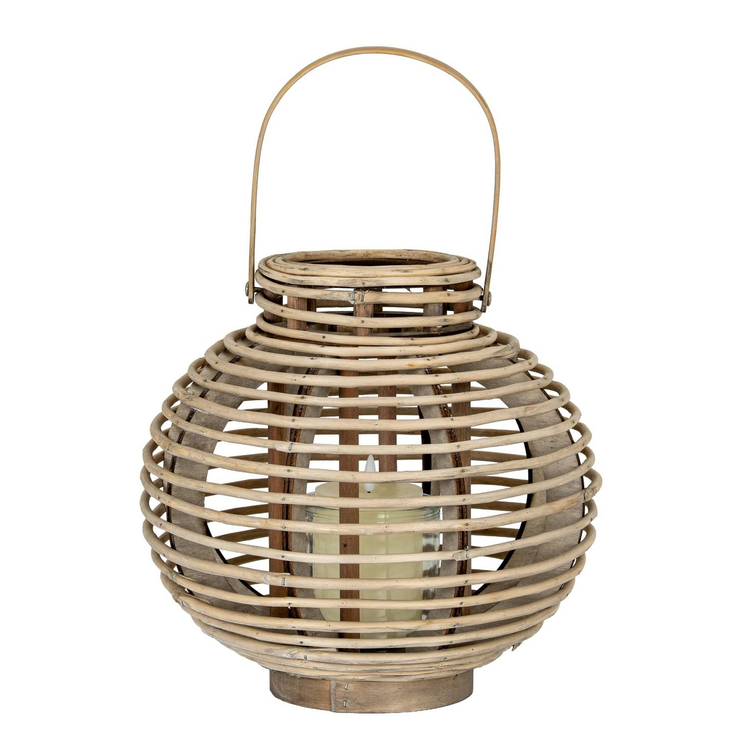 Hill Interiors Brown Willow Round Lantern - One Size