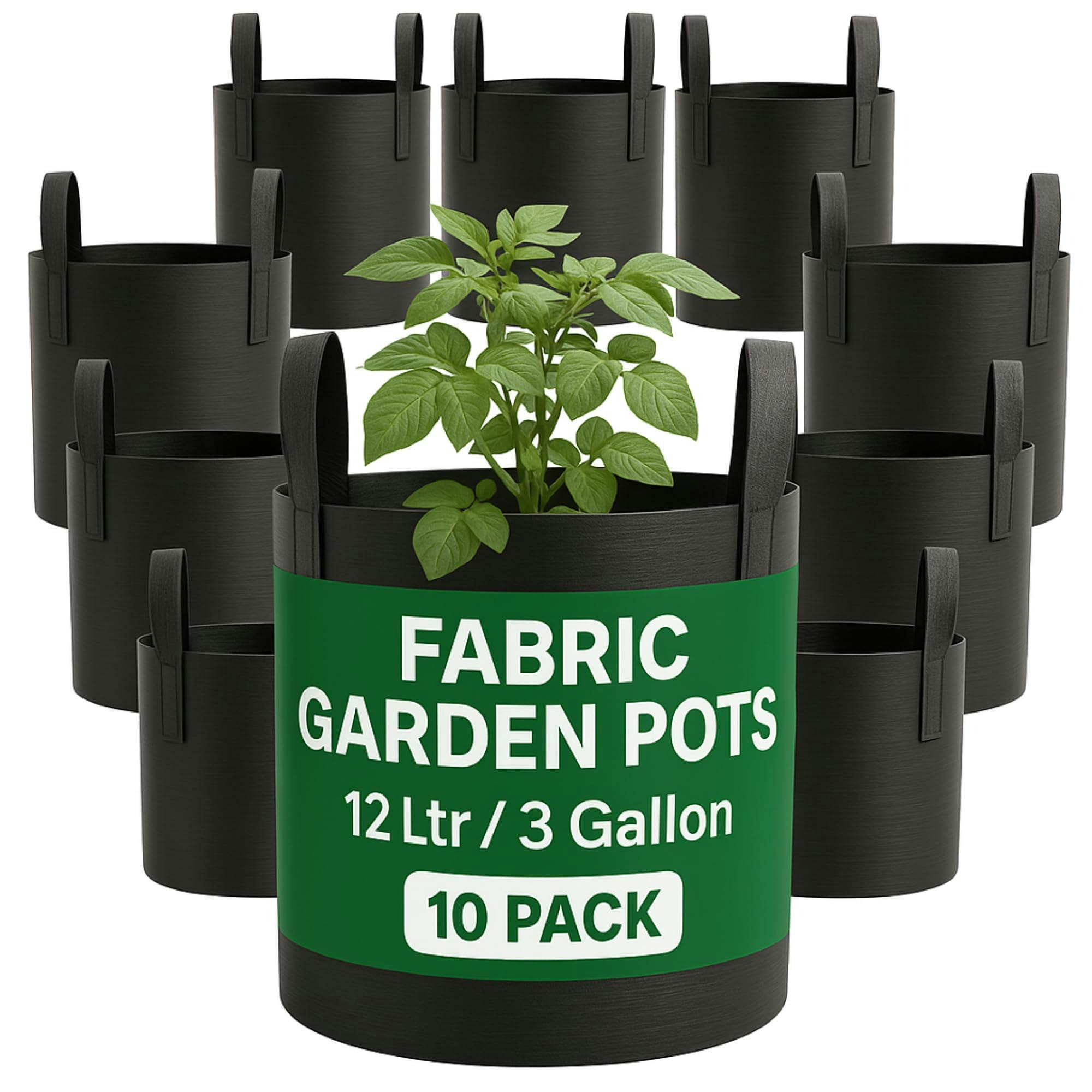 Rackhams 10-Pack 3 Gallon Grow Bags