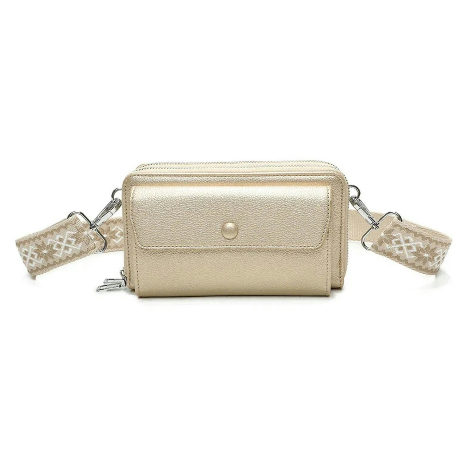 Love Emvy Women's Gold City Collection Crossbody Purse Bag With Diamante Charm