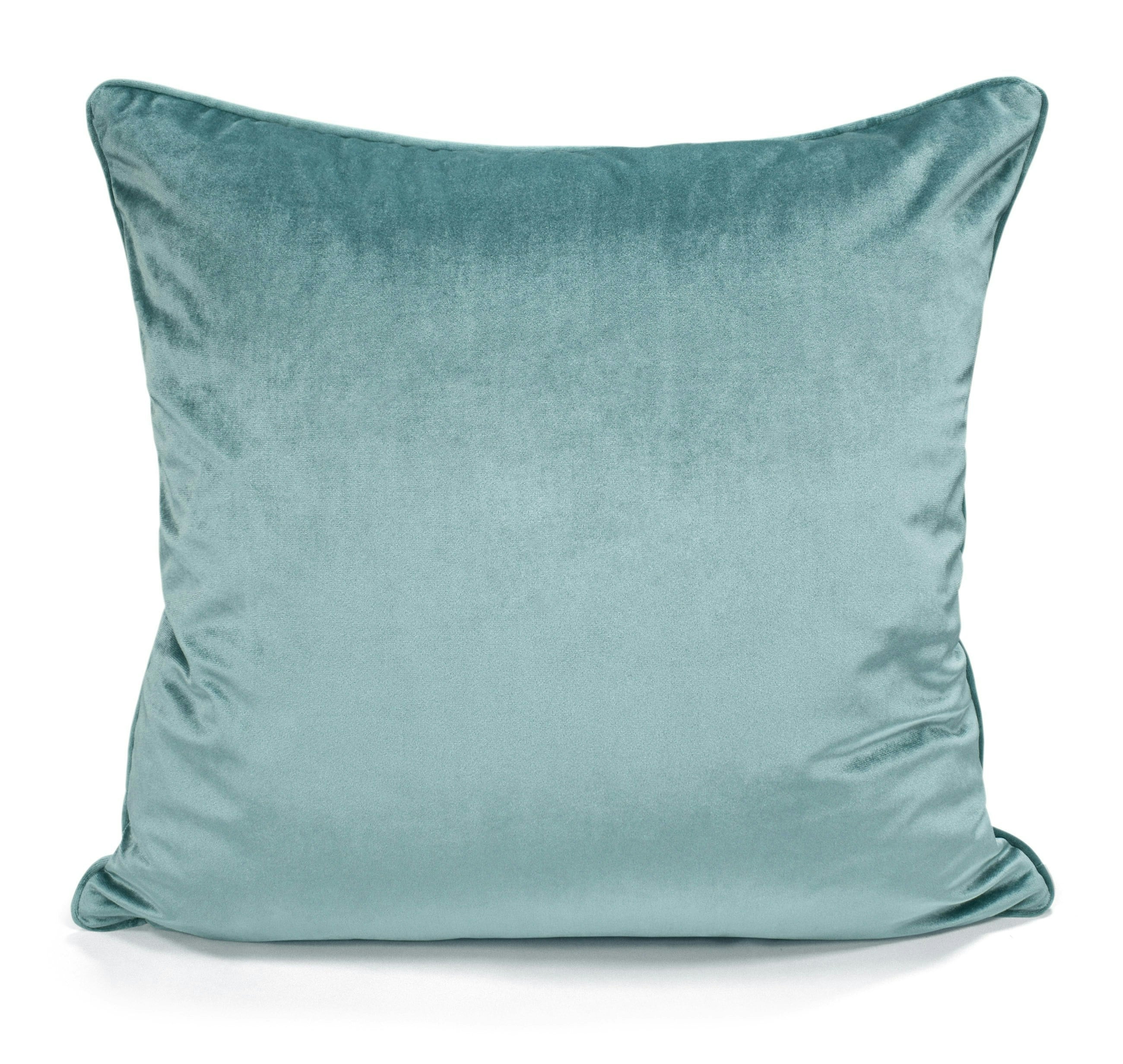 Rackhams Luxury Plain Matte Velvet Cushion - 56Cm X 56Cm - Teal