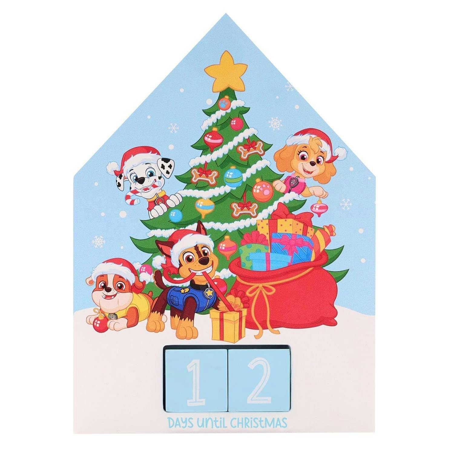 Rackhams Paw Patrol Wooden Christmas Countdown Calendar - Multi - 1 - Christmas Calendar