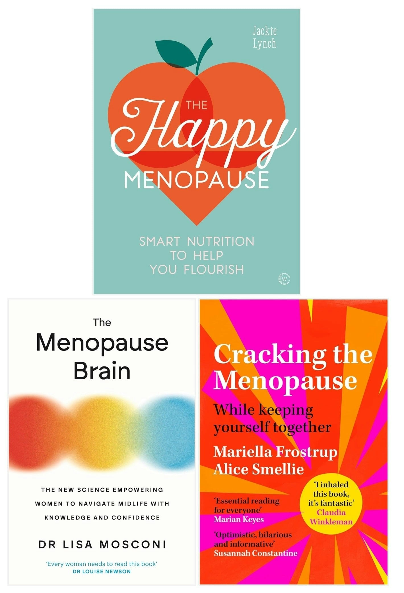 Various Publishers Cracking The Menopause, The Menopause Brain And The Happy Menopause 3 Book Set