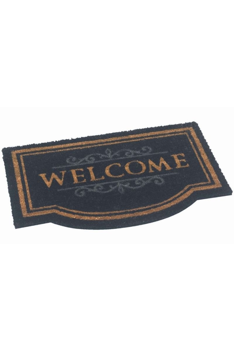 Rackhams Black Coir Classic Mat 50X75 Cm