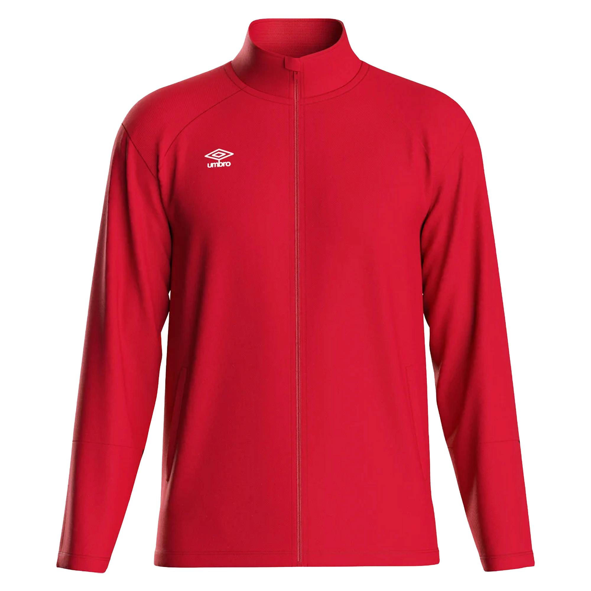 Umbro Men's Black Total Training Knitted Track Jacket - Vermillion/ - Xxl - Vermillion/ - 100% Polyester