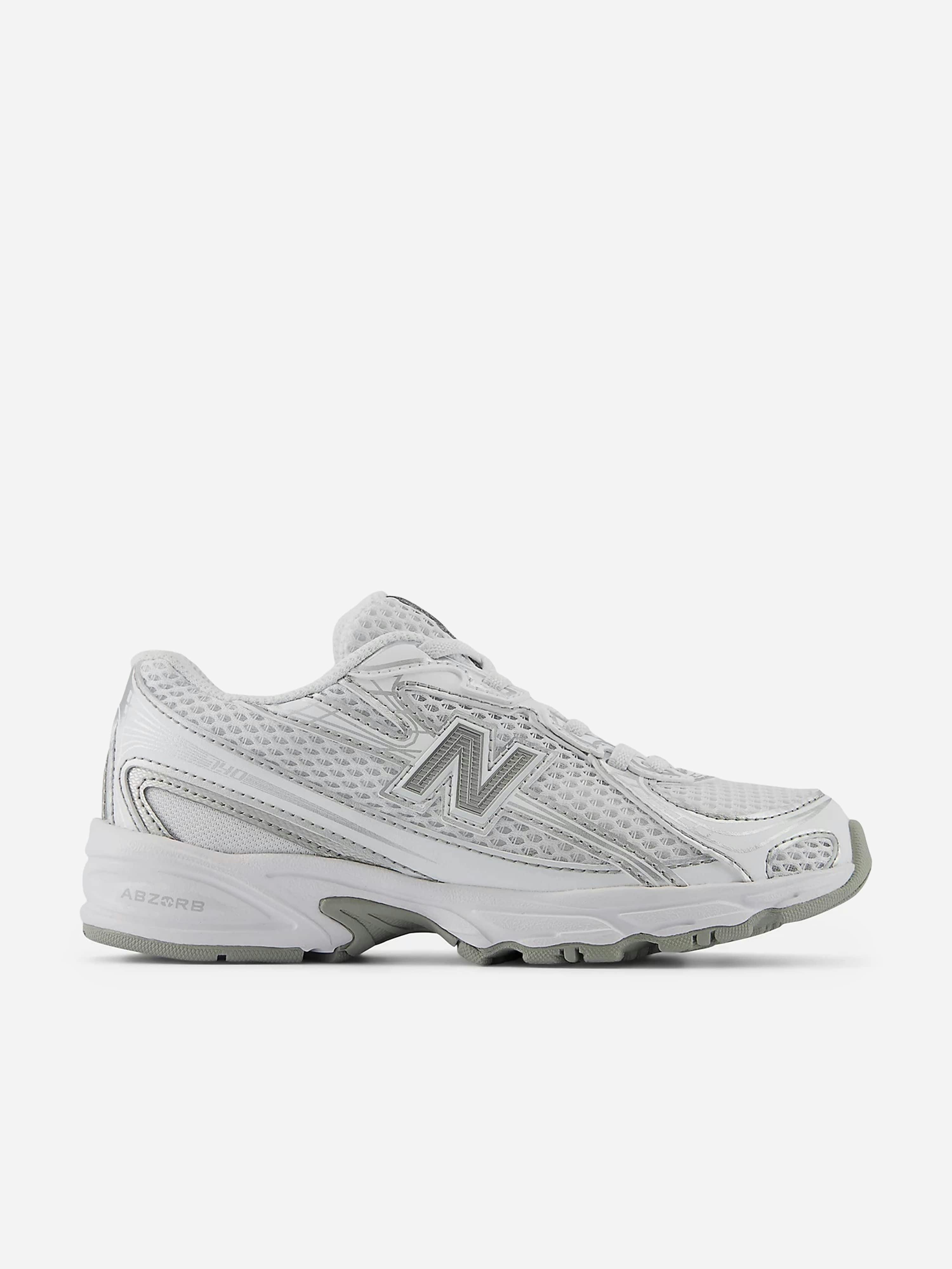 New Balance Boys White Kids 740 Bungee Lace Trainers In - Eu 30.5 Uk 12 - Us 12.5
