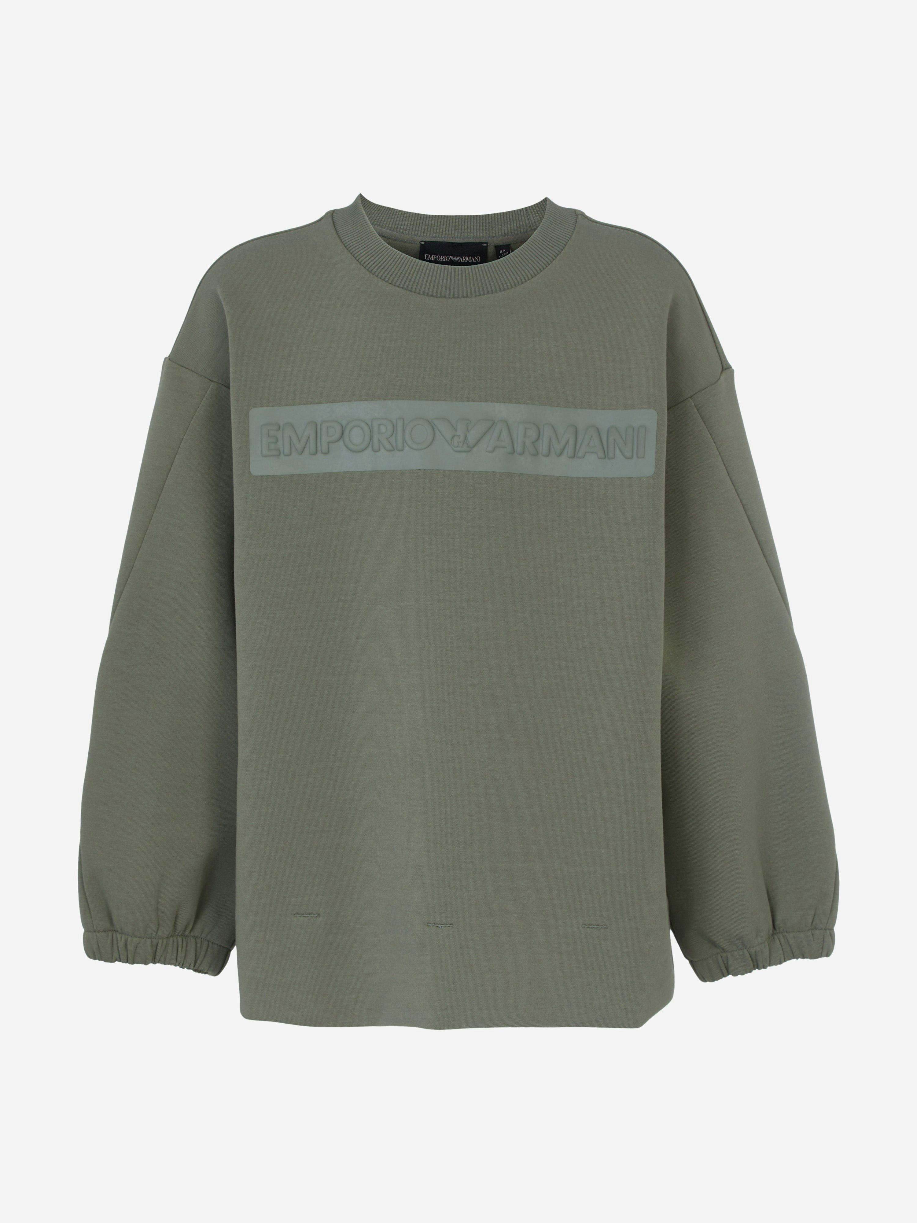 Emporio Armani Boys Green Logo Sweatshirt In - 4 Yrs