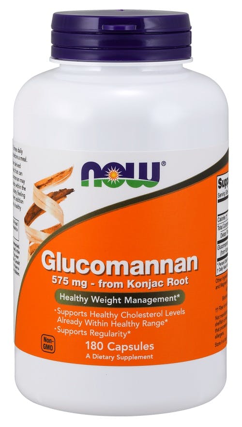 NOW Foods Glucomannan 575mg 180 Capsules, Weight Management, Cholesterol Support - Image 7