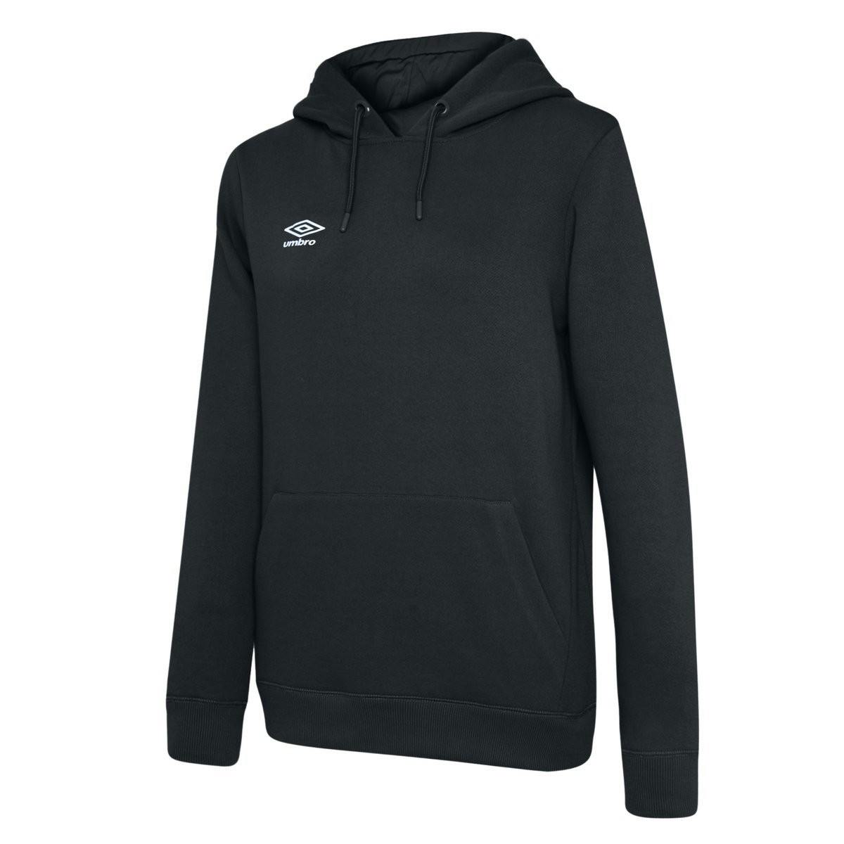 Umbro Women's Black/White Club Leisure Hoodie - Xxl - 70% Cotton/30% Polyester