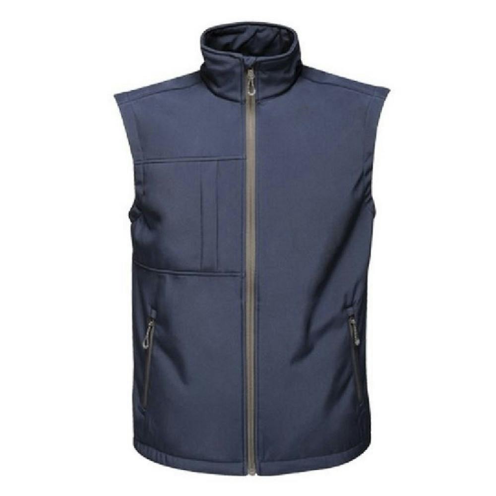 Regatta Men's Grey Octagon Ii Printable Soft Shell Bodywarmer - Navy/Seal - 4XL - Navy/Seal - 96% Polyester/4% Elastane