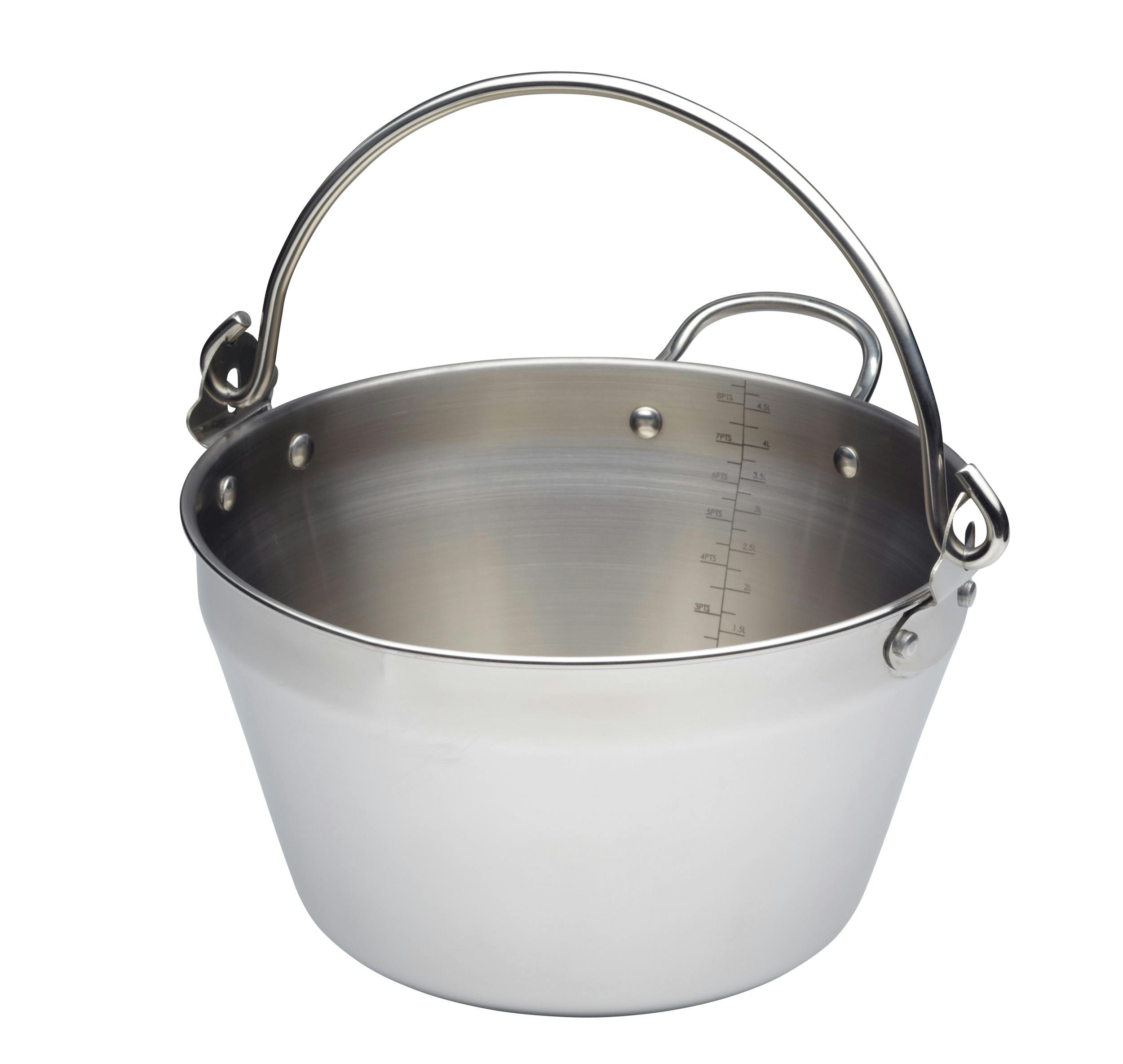 Kitchencraft Silver Home Made Mini Maslin Pan - Stainless Steel - Saucepan