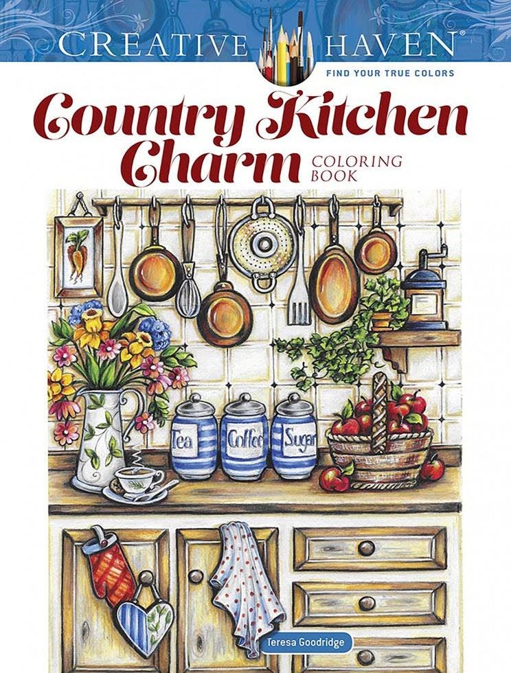 Creative Haven Country Kitchen Charm Coloring Book by Teresa Goodridge - Image 7