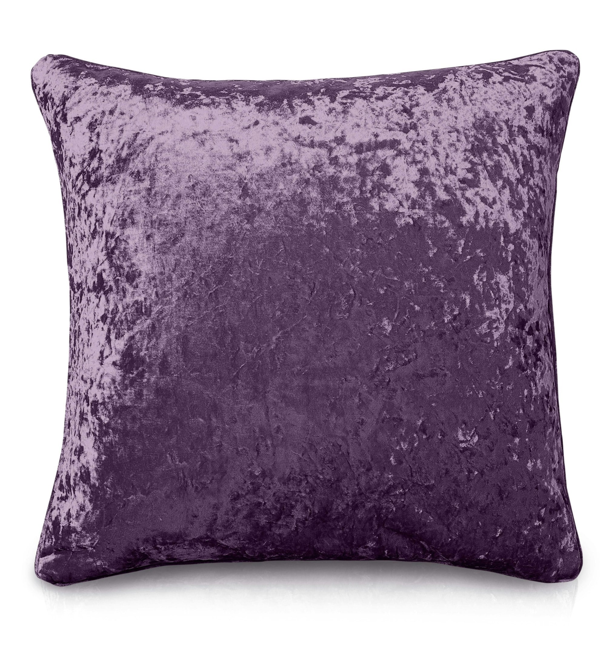 Intimates Mauve Luxury Crushed Velvet Plain Scatter Cushion - 43Cm X 43Cm
