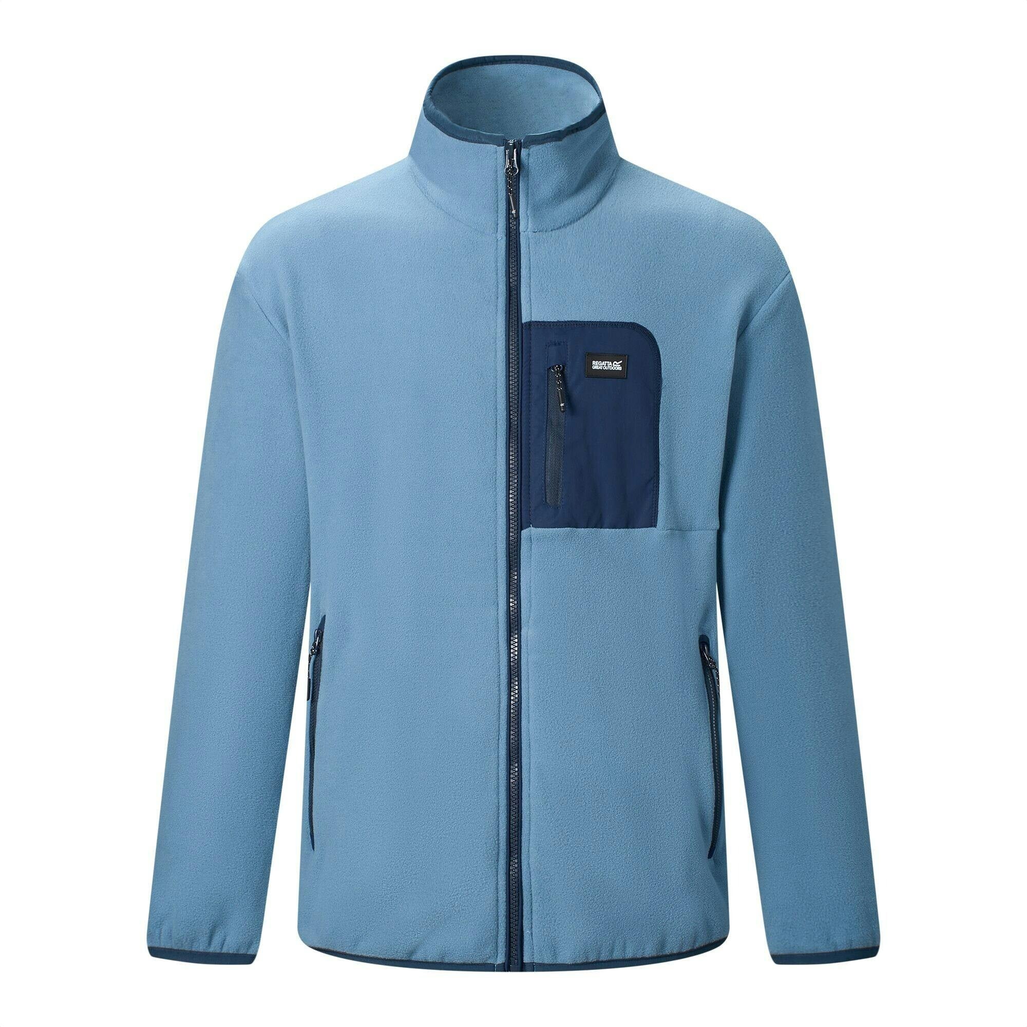 Regatta (L, Grey Mirage/Navy) Mens Frankie Full Zip Fleece Jacket - Image 2