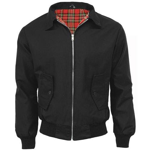 Coolandnew Men's Black Classic Harrington Jackets - Made In The Uk - 4XL