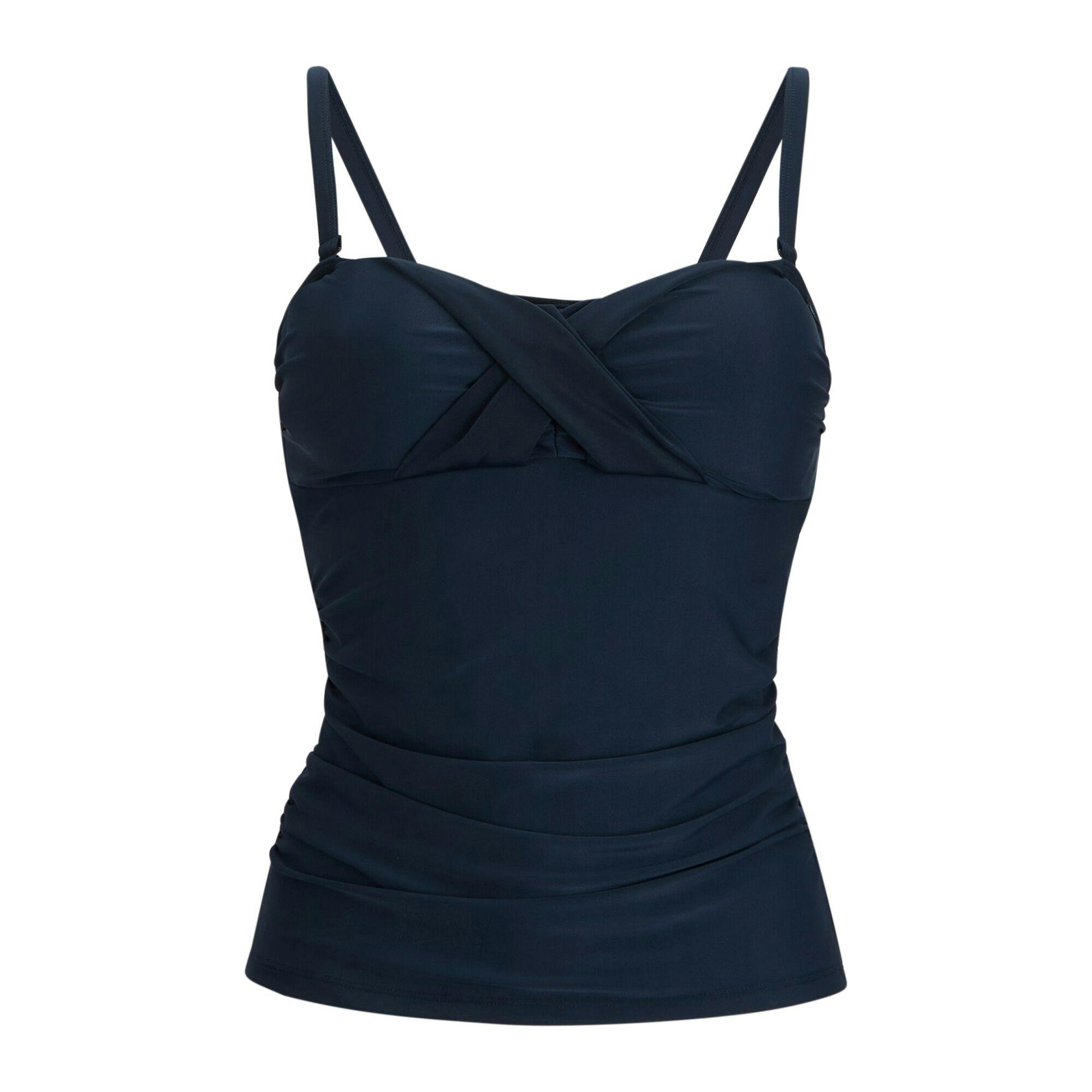 Regatta Women's Aceana Iii Tankini Top - Navy - 10 Uk - Navy - 85% Cotton/15% Elastane