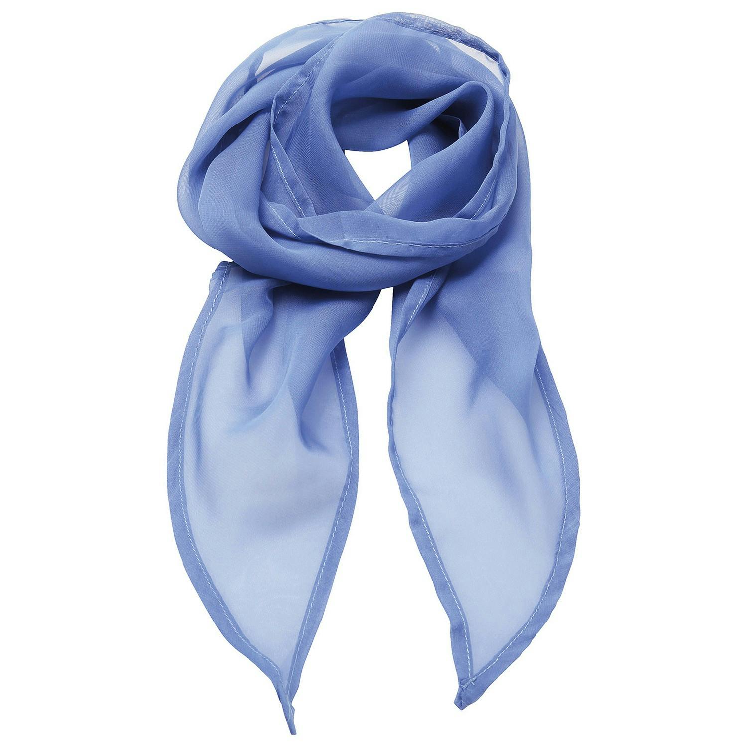 Premier Unisex Adult Colours Chiffon Scarf (Mid Blue) - One Size - Image 3