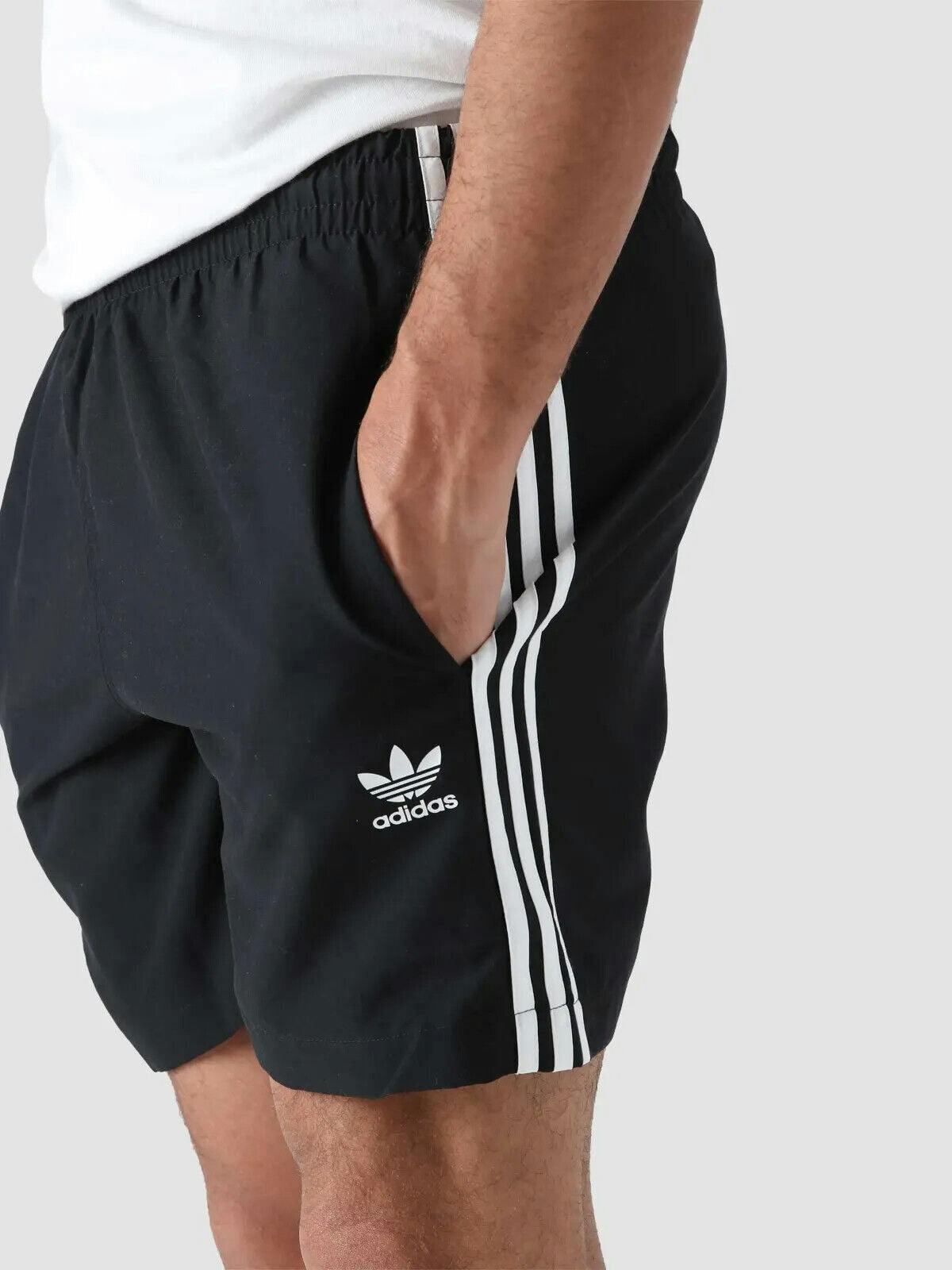 Adidas Men's Black Originals Swimming Shorts Xs-Xl - Small