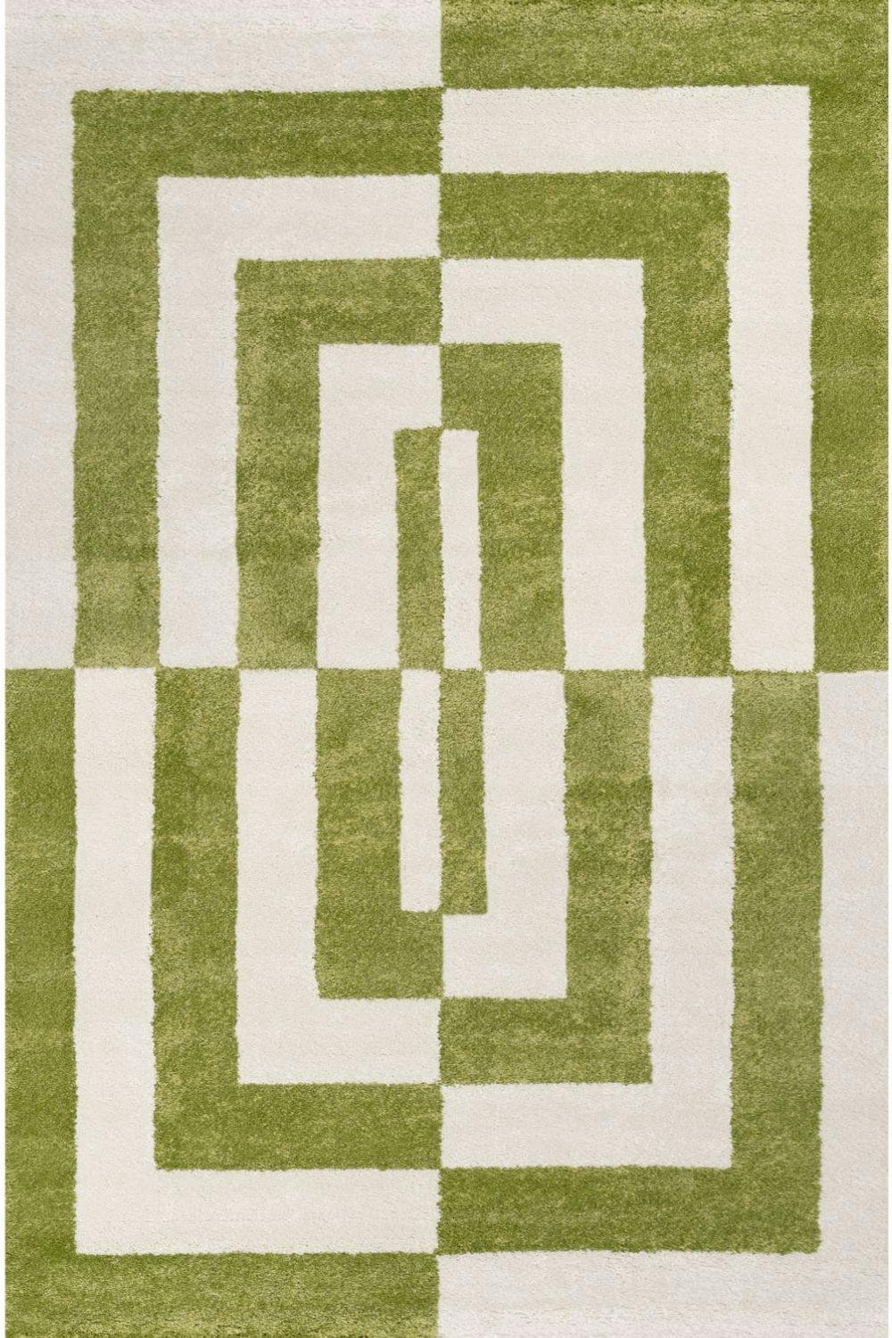 The Rugs Green/White Joli Geometric & Rug - 120X170 Cm