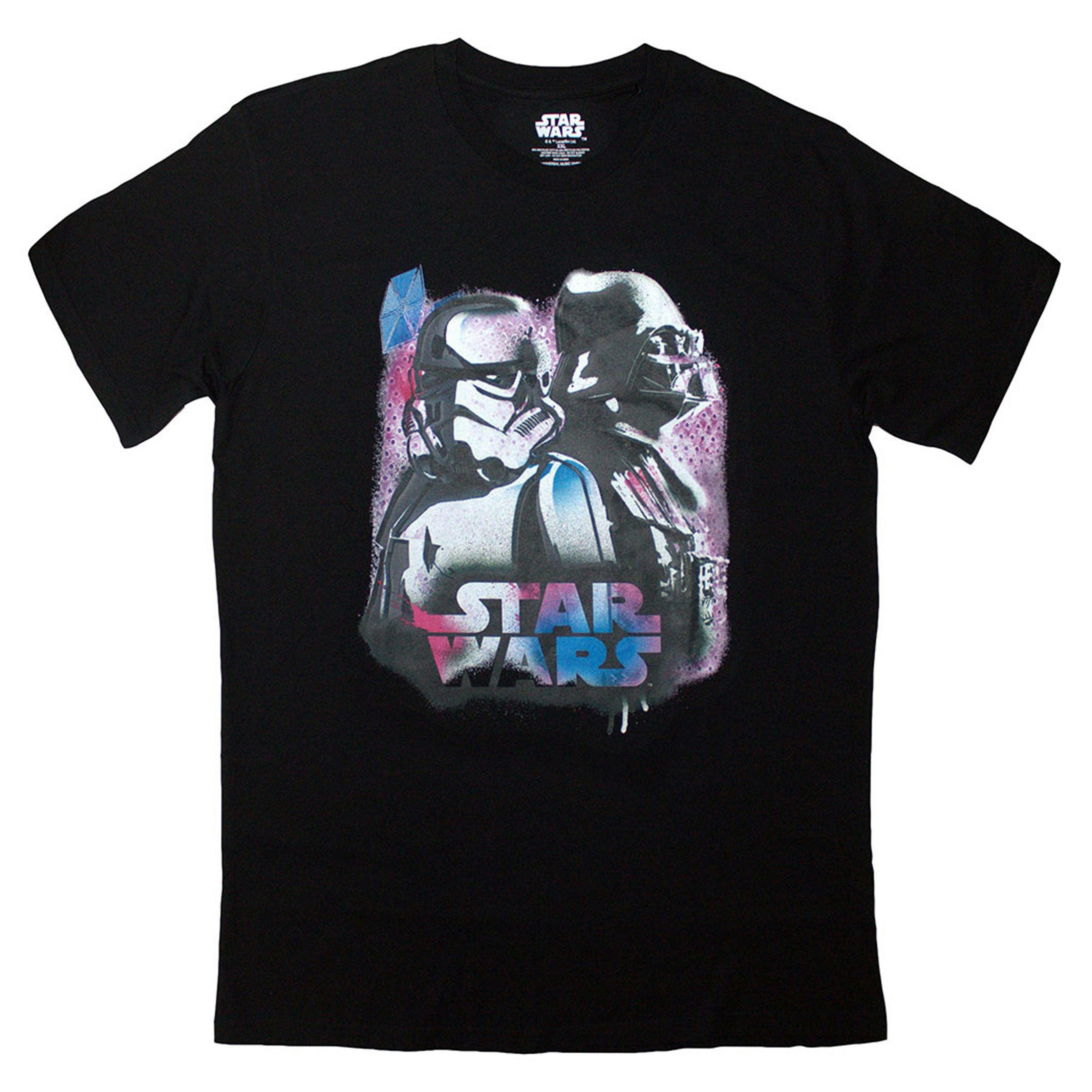 Paradiso Clothing Unisex Star Wars Vader And Trooper Neon T Shirt - Xl