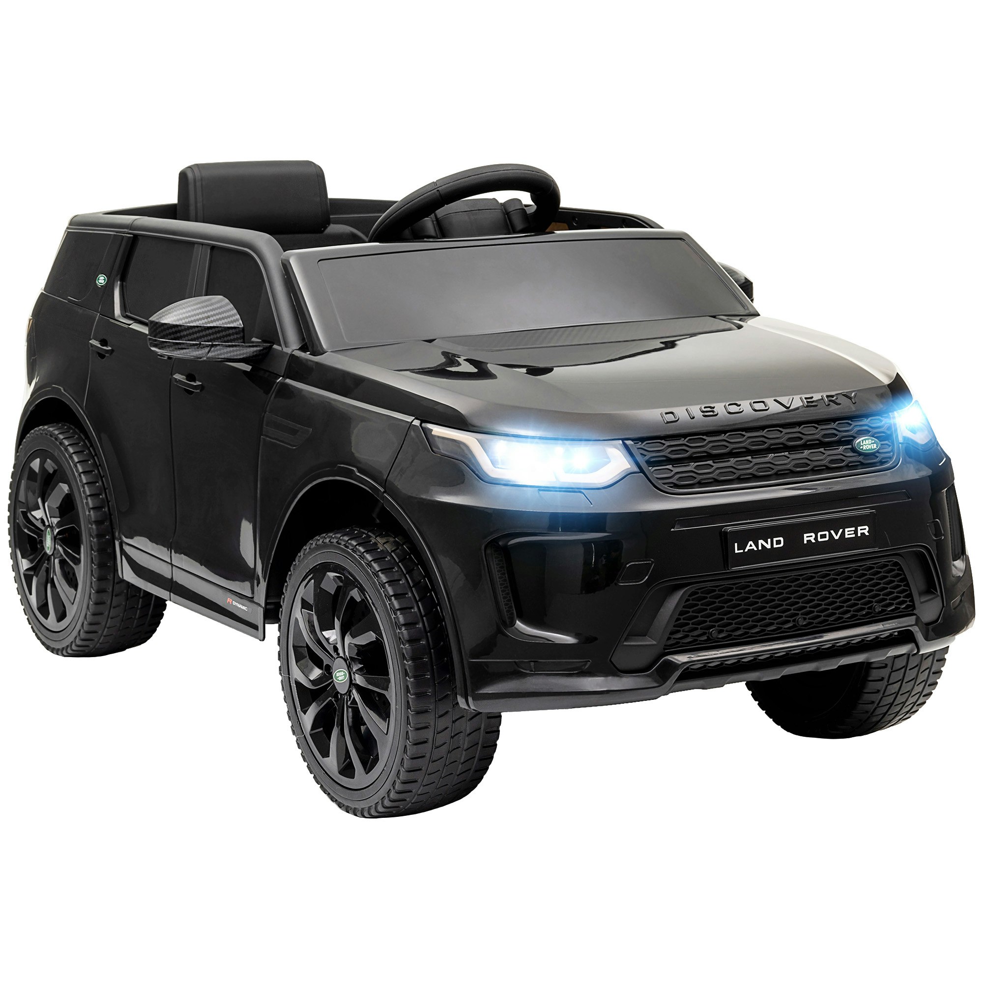 Aiyaplay Black Licensed Land Rover, Kids Electric Car W/ Remote, Music,