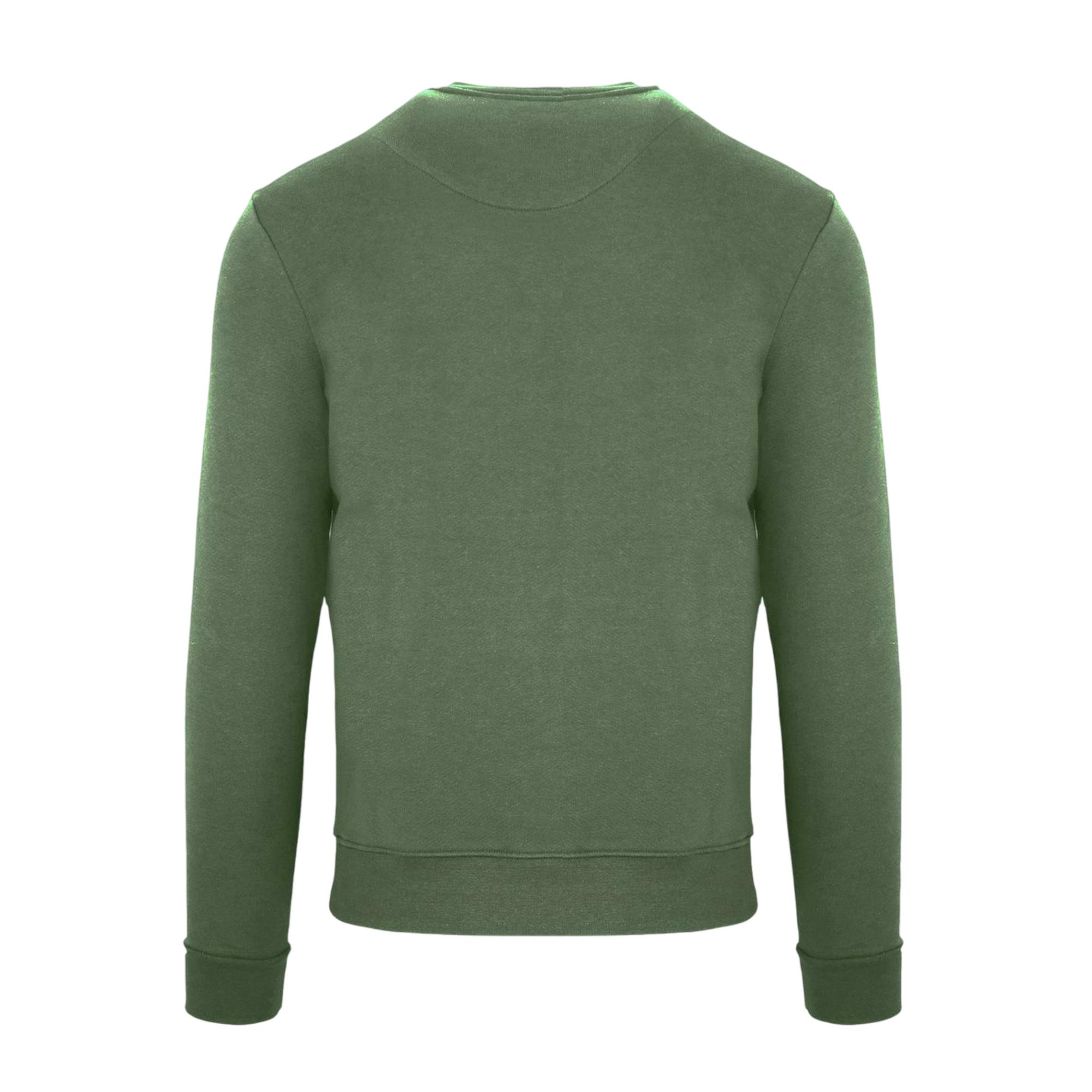 Aquascutum Men's Green Ribbed Sweatshirt - Military - Xxl - Military - 100% Cotton