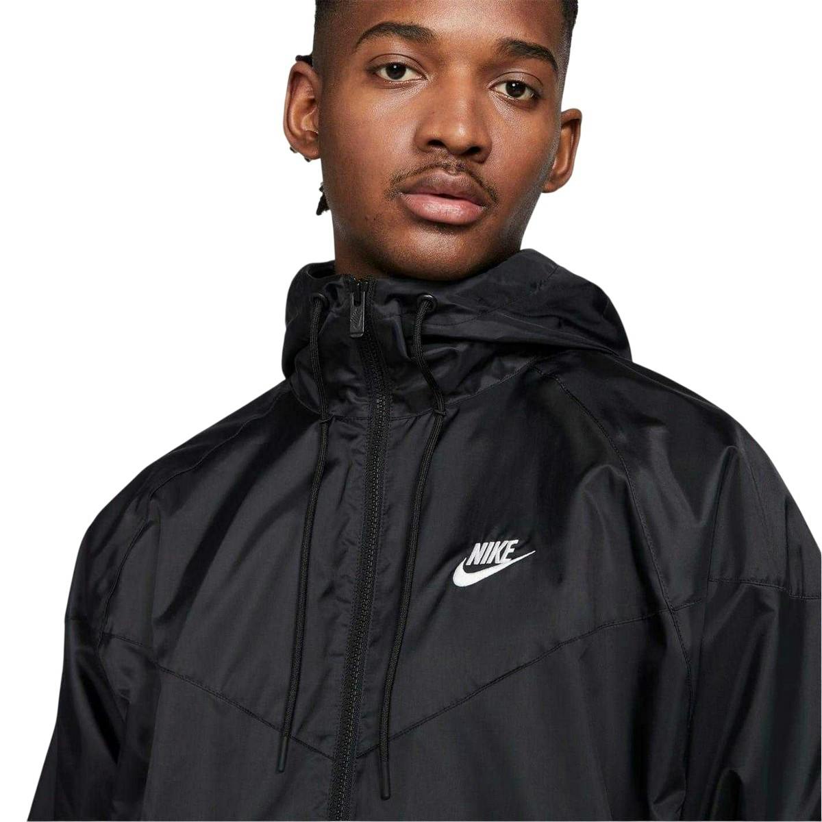 Nike Men's Black/White Windrunner Jacket - S - 100% Polyester