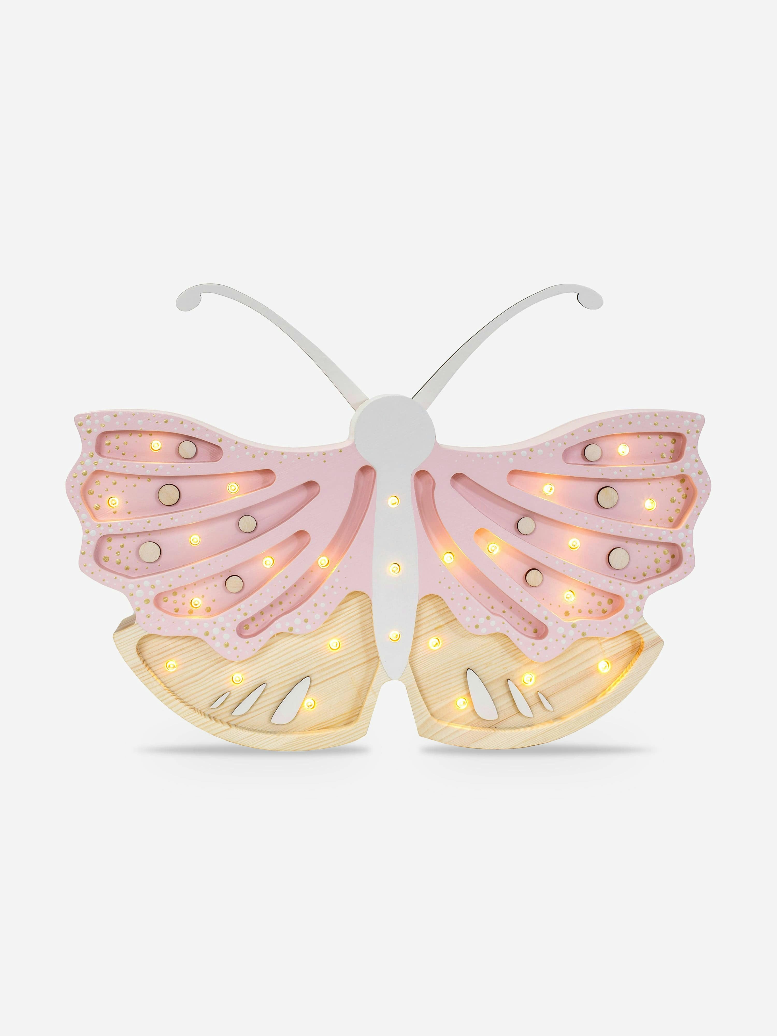 Rackhams Pink Butterfly Lamp In (19X35x5.5 Cm) - One Size