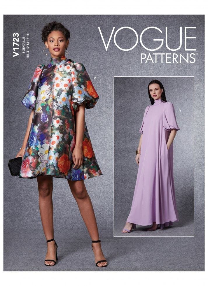 Vogue Women's Sewing Pattern 1723, Dresses For B5 (8-10-12-14-16) - Intermediate - F5 (16-18-20-22-24)