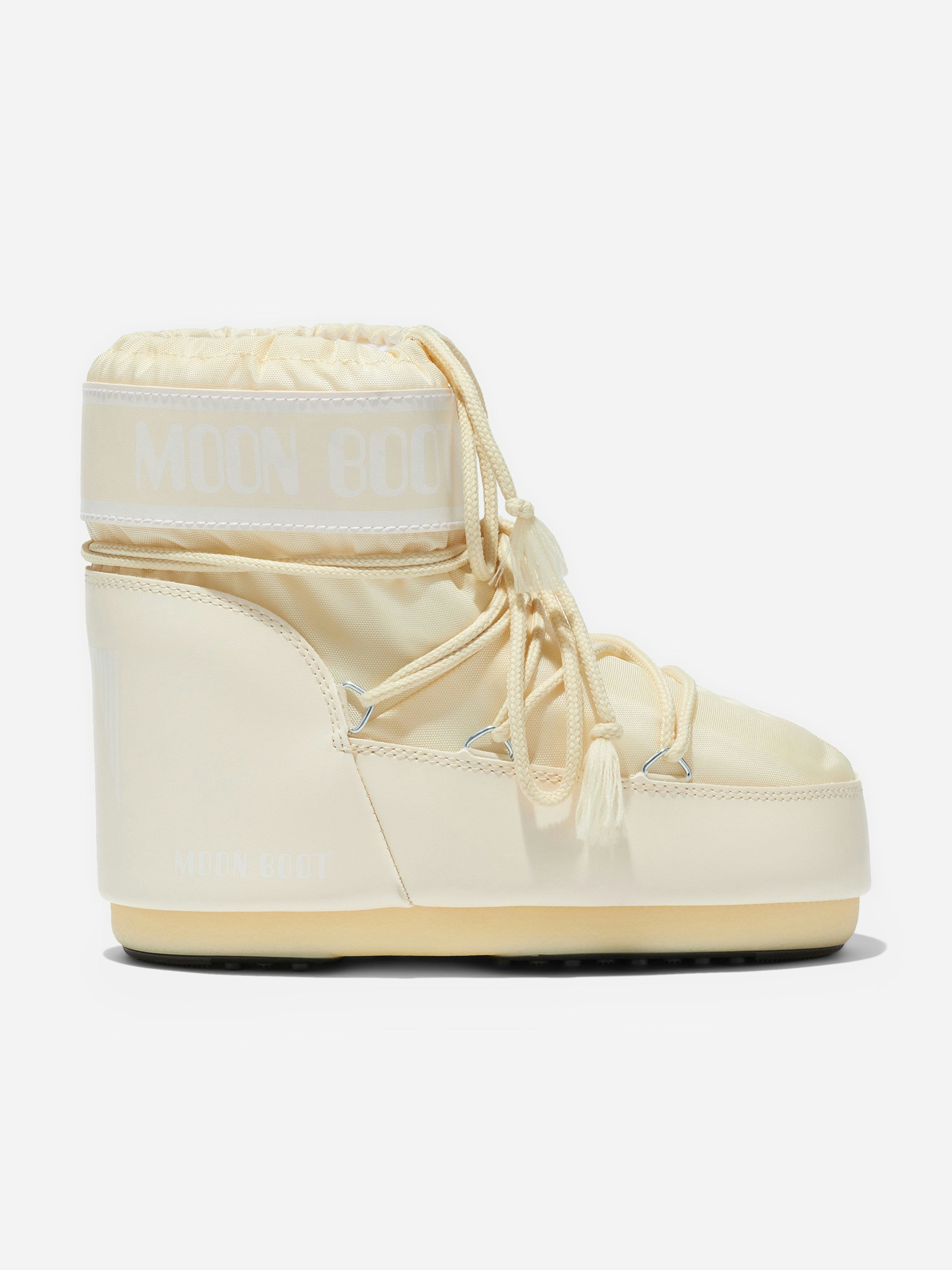 Moon Boot Girls Ivory Icon Low Boots In - Eu 33 - 35 Uk 1 - 2.5