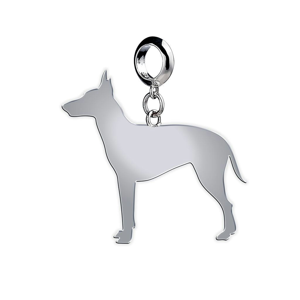 Mylee London Silver Manchester Terrier Silhouette Charm - Slider Charm - No