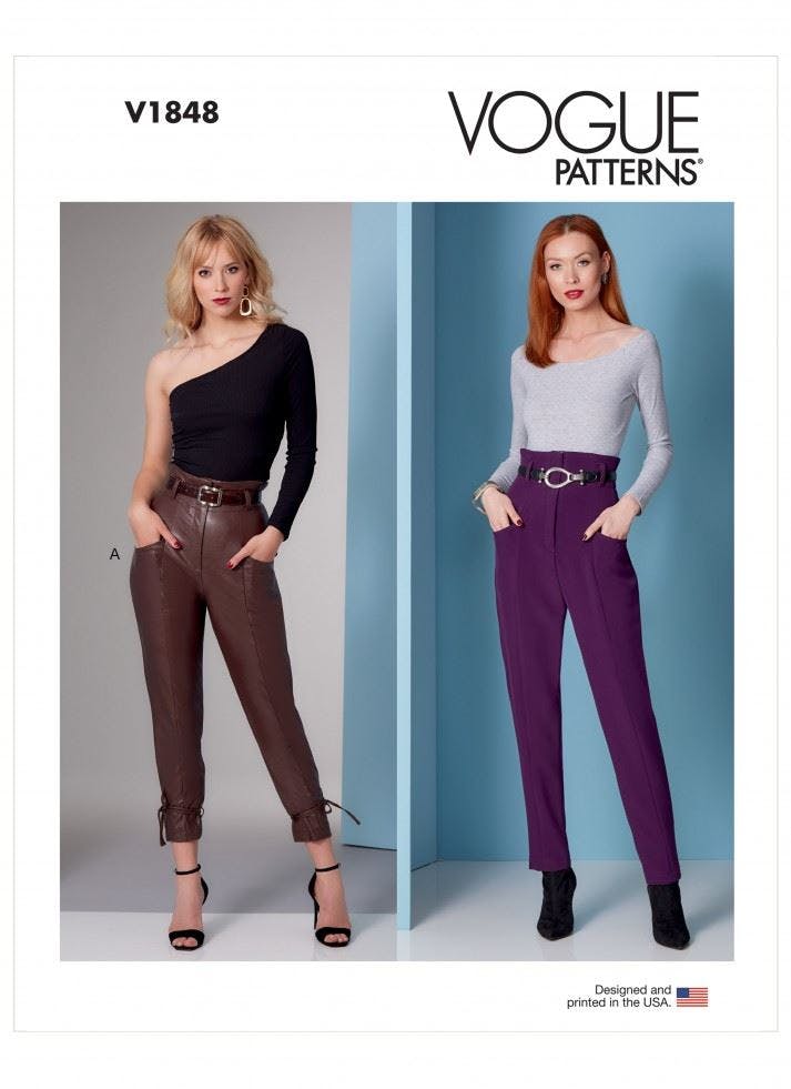 Vogue Women's Sewing Pattern 1848, Trousers For B5 (8-10-12-14-16) - Intermediate - F5 (16-18-20-22-24)