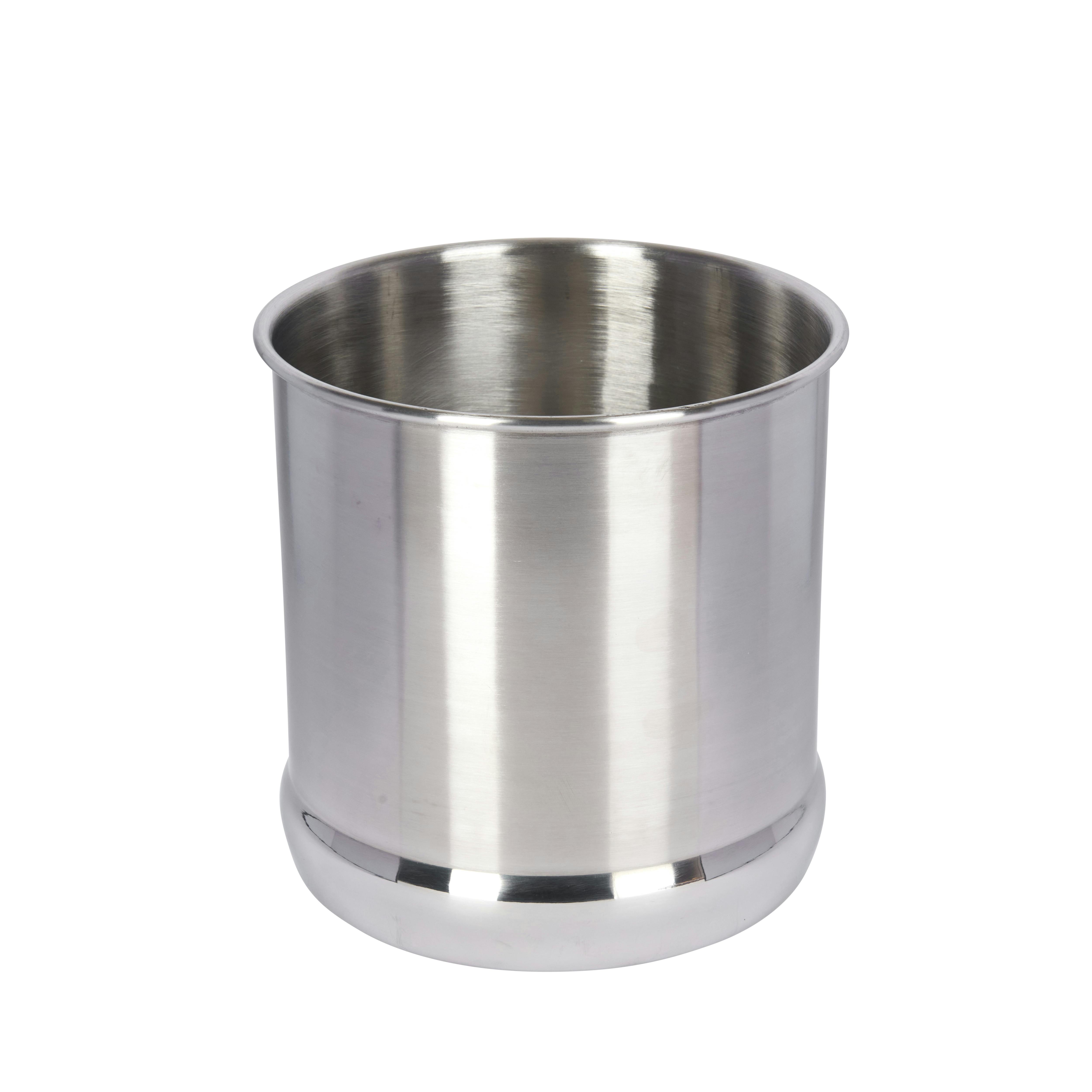Rackhams Silver Extra Large Stainless Steel Utensil Holder - Stainless Steel - Utensil Holder